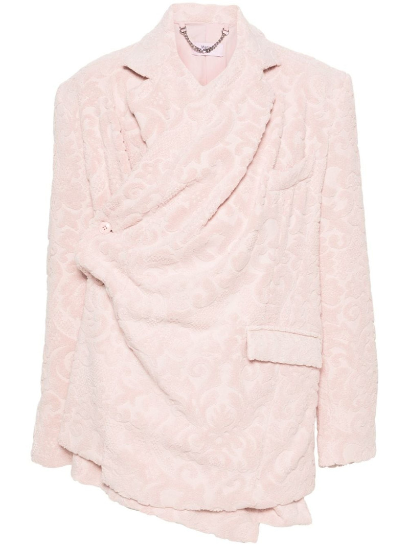 towelling-finish wrap cotton blazer 1