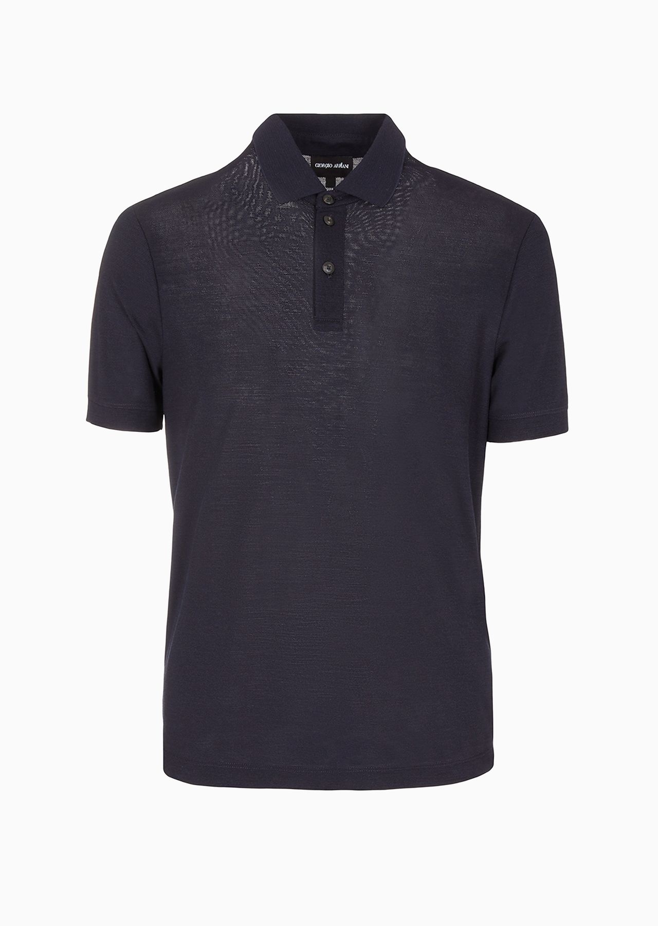 Pure virgin-wool piqué polo shirt - 1