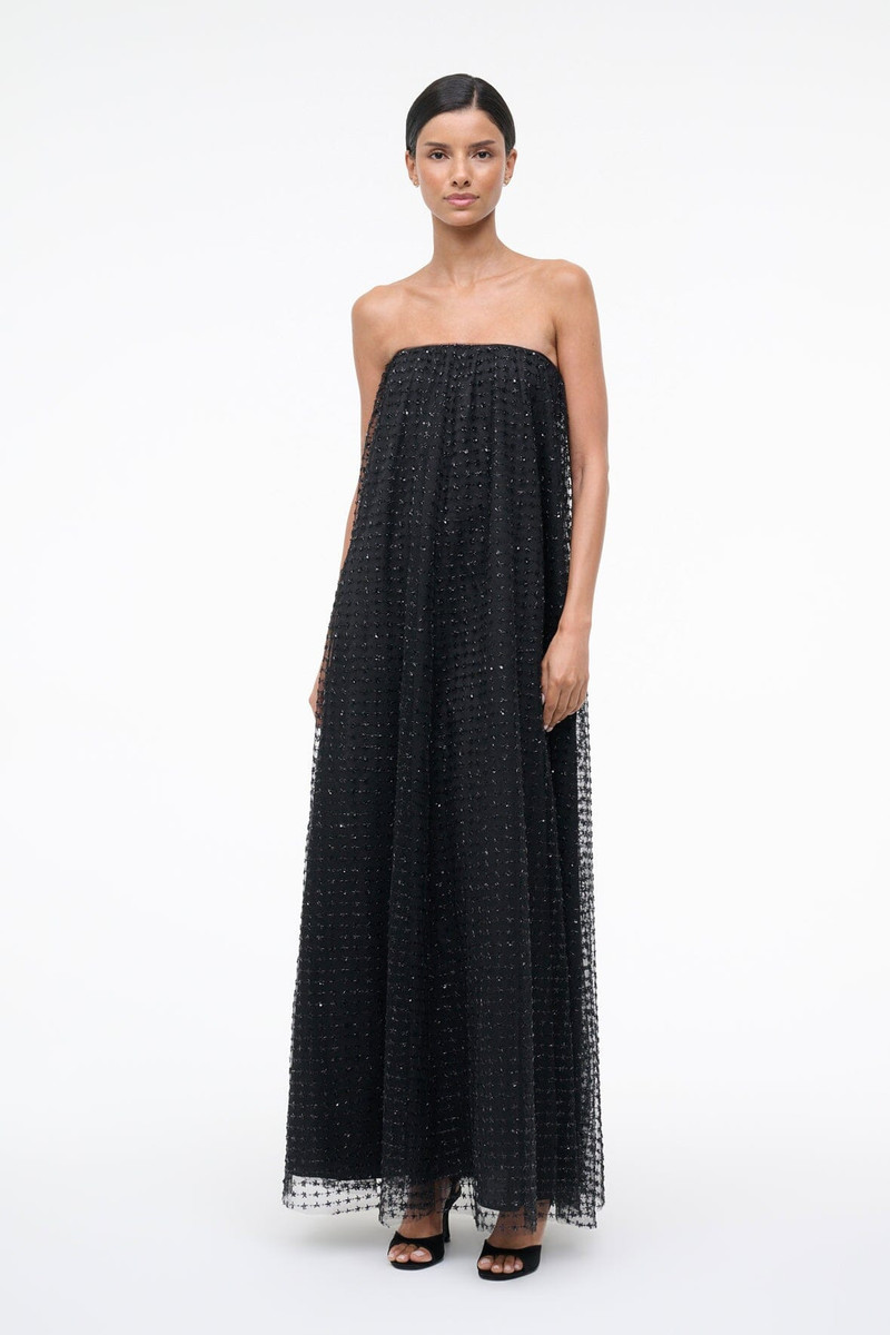STAUD VIVIENNE DRESS STARDUST ONYX 1