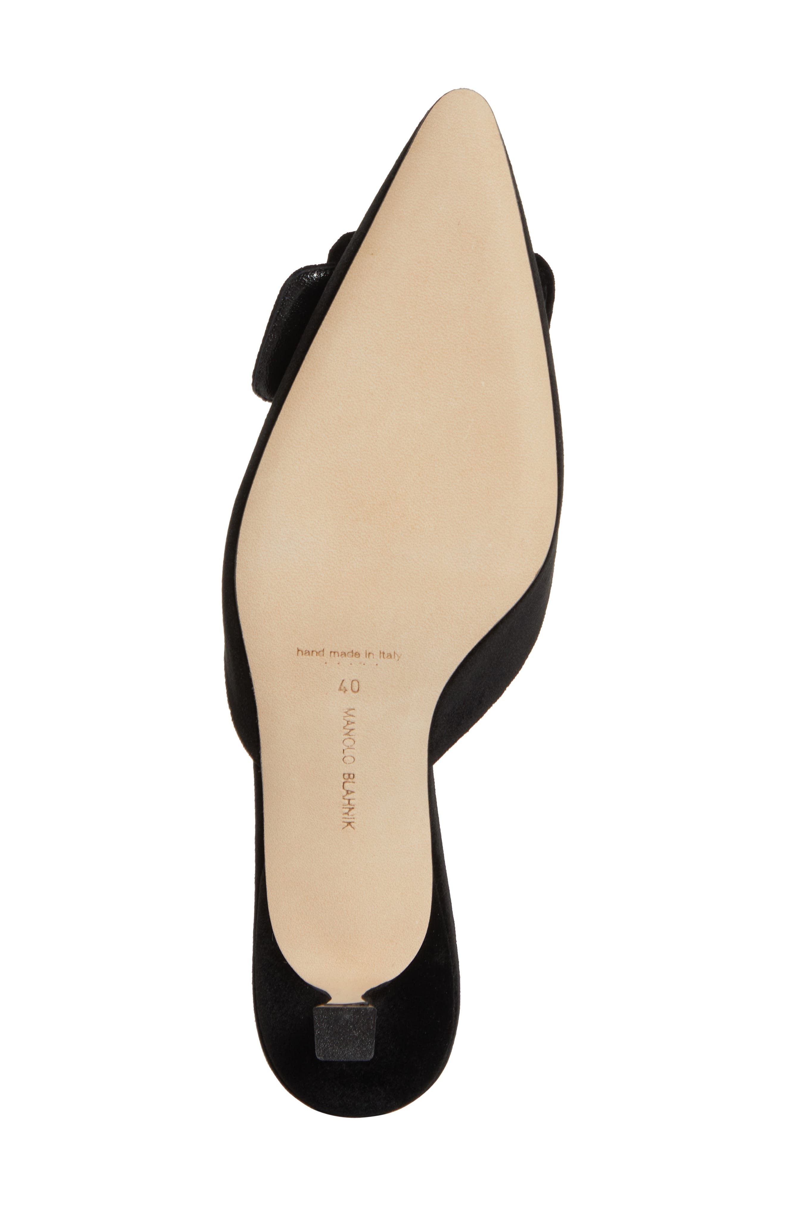 Manolo Blahnik Maysale Buckle Pointed Toe Mule in Black at Nordstrom - 6