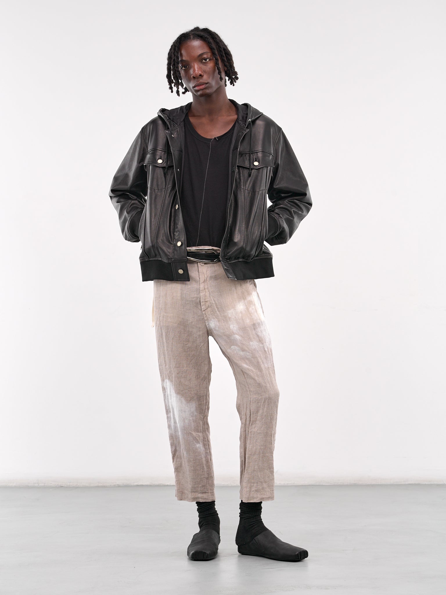 Graphic Linen Trousers - 6
