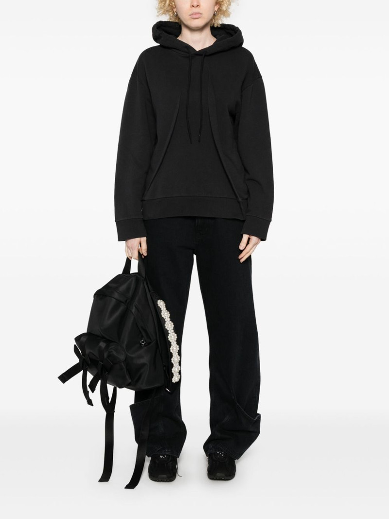 MM6 Maison Margiela pleat-detailed hoodie outlook