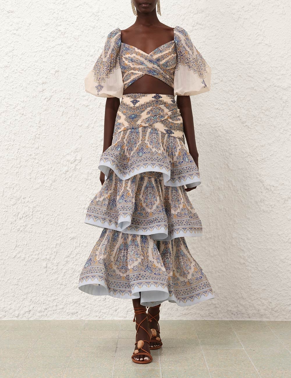 TIERED PLEATED SKIRT - 2