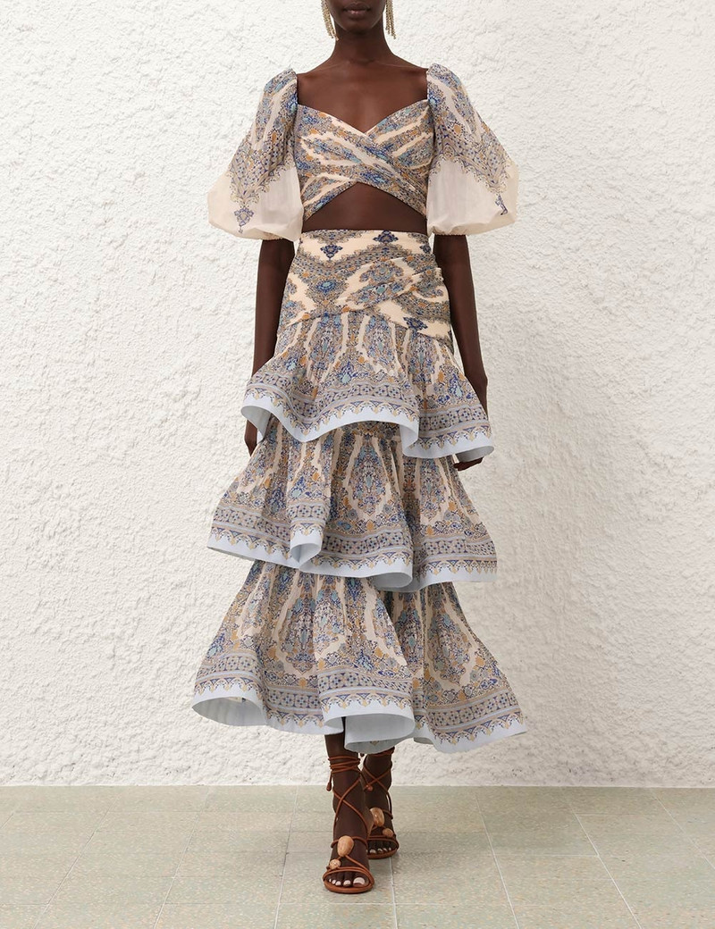 Zimmermann TIERED PLEATED SKIRT outlook