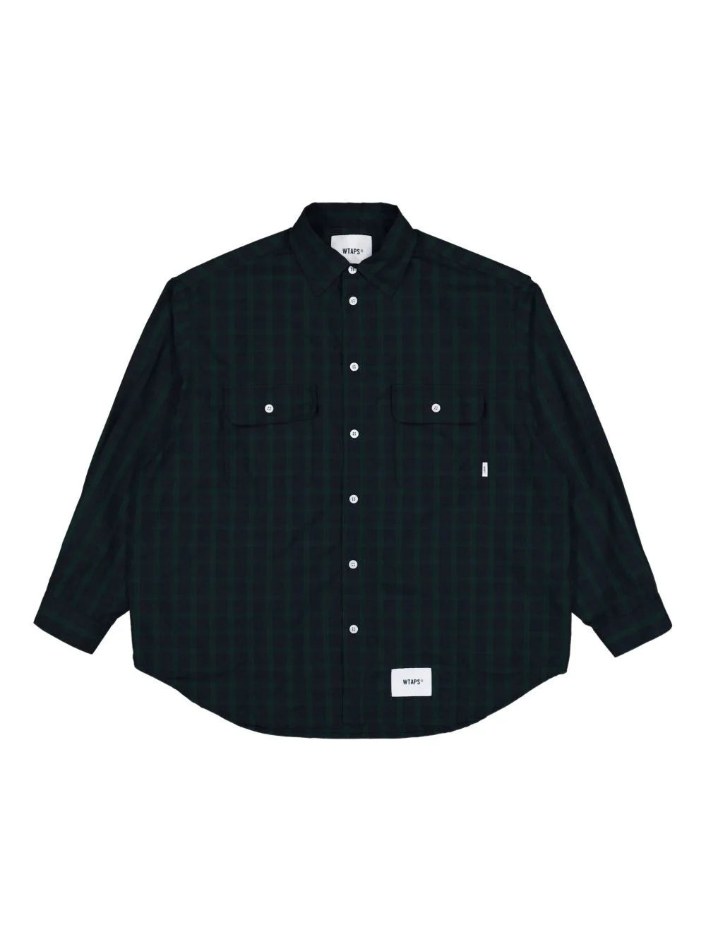 pocket-detail plaid shirt - 1