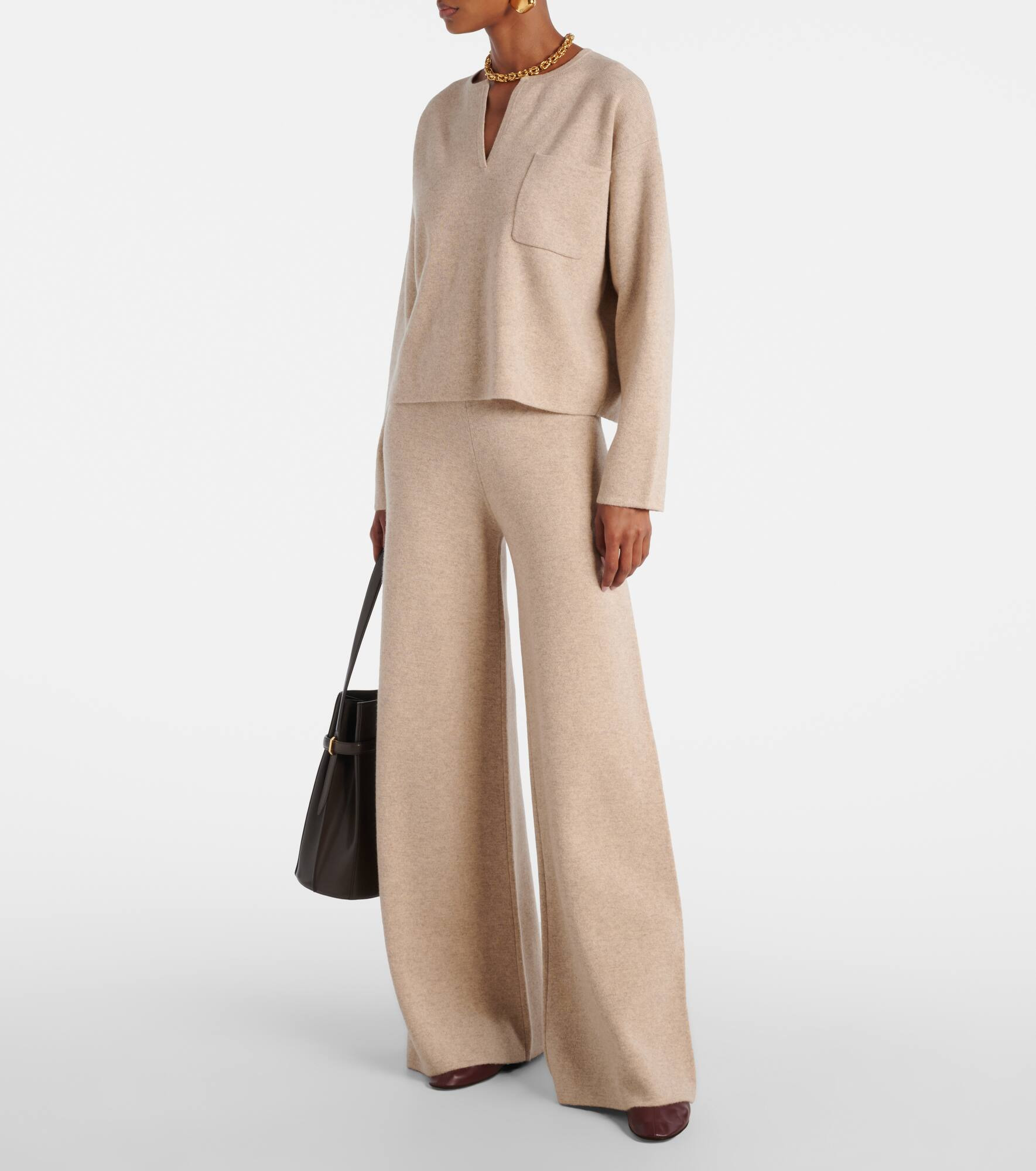 Judy wool and cashmere wide-leg pants - 2