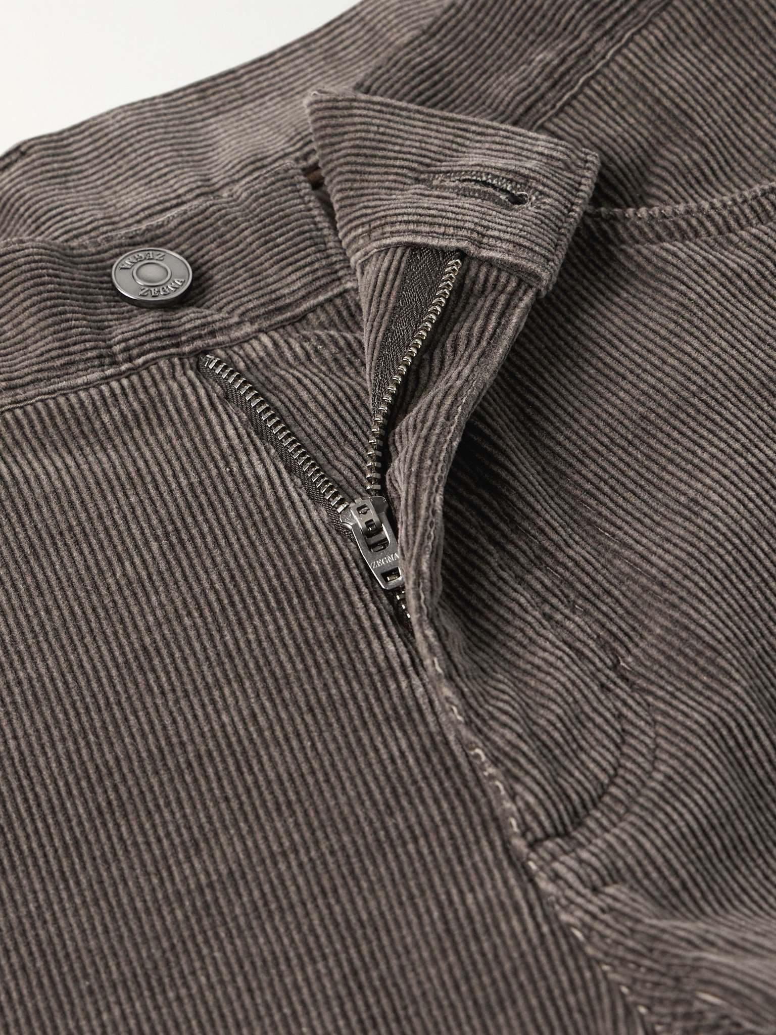 Slim-Fit Straight-Leg Cotton-Blend Corduroy Trousers - 3