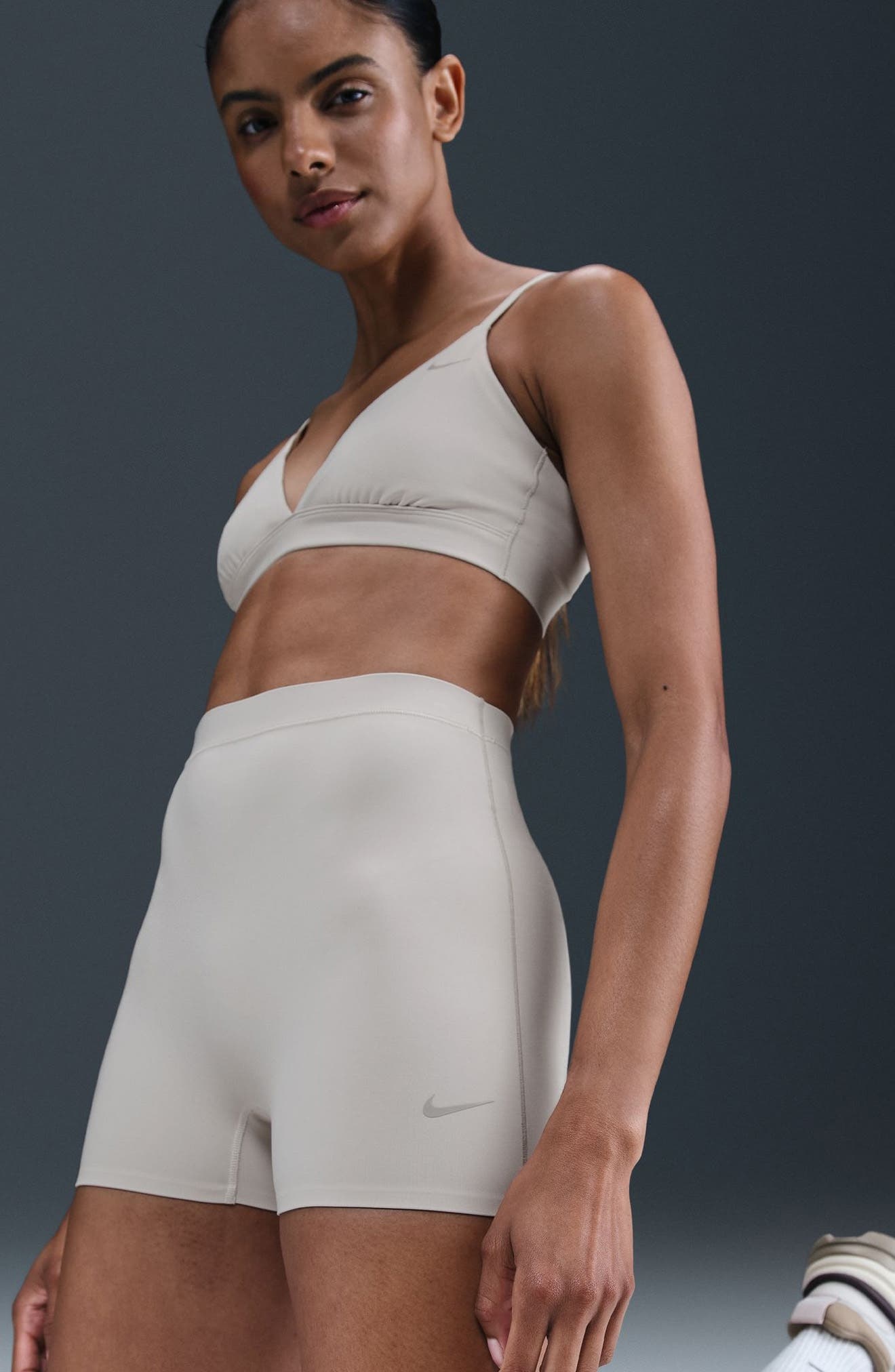Nike Form Dri-FIT Boy Shorts in Light Orewood/Light Iron Ore at Nordstrom - 7
