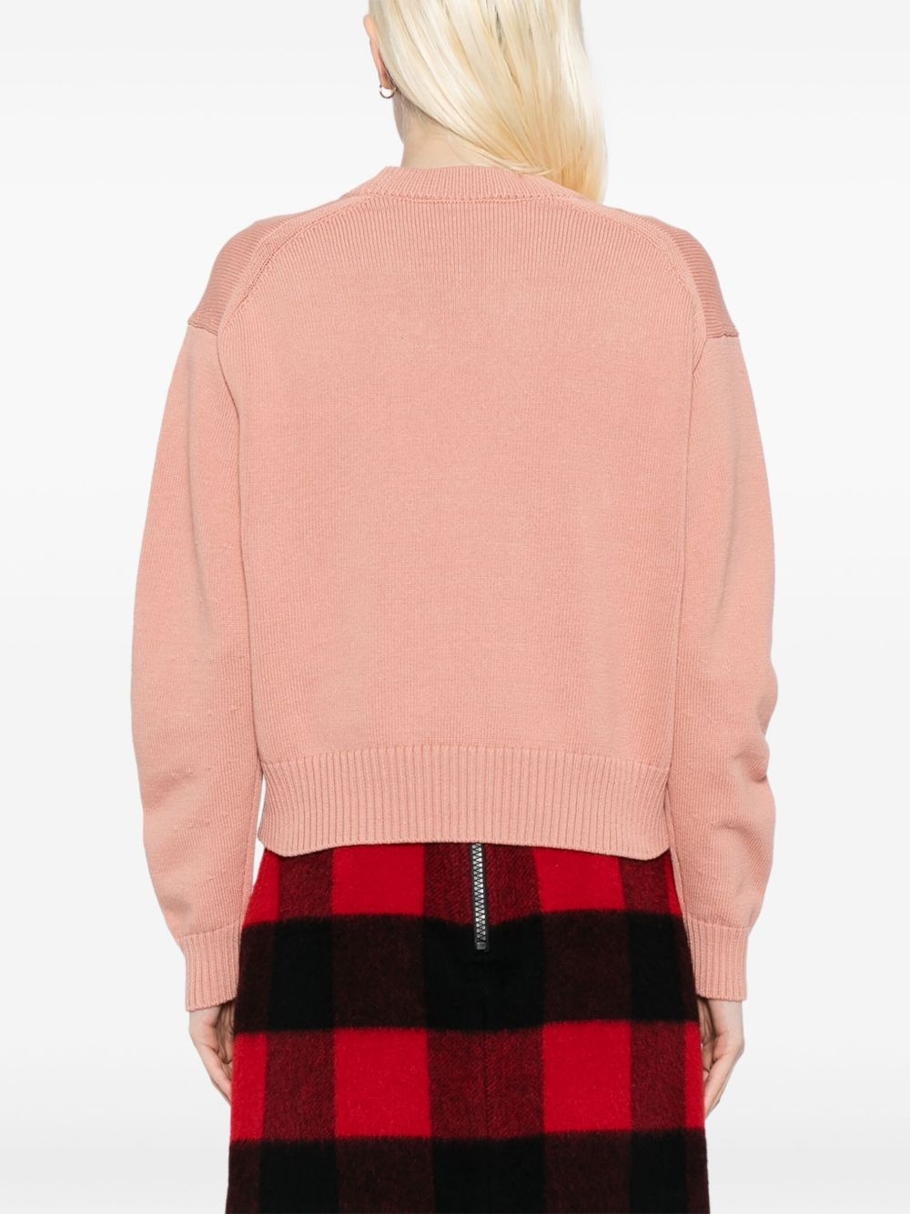 bold fox head-patch cardigan - 4