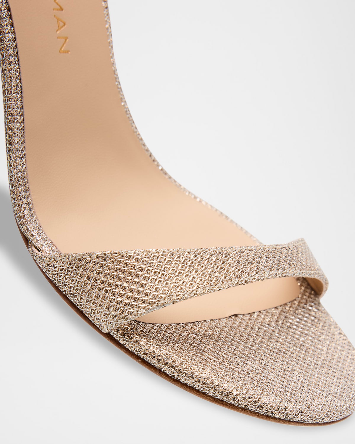 Babette Metallic Ankle-Strap Sandals - 6