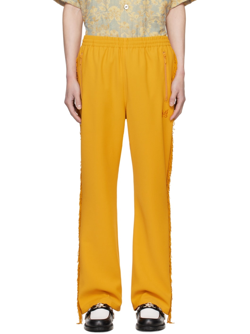 Yellow Fringe Track Pants - 1