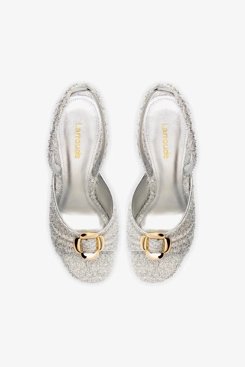 Mayfair Sandal In Silver Lurex 5