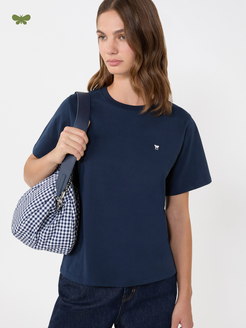 VENACO Cotton basic T-shirt - NAVY 5