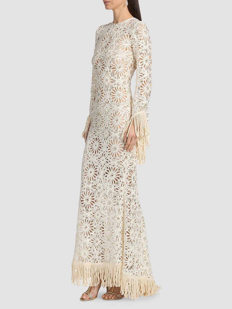 Women's Mia Crocheted Maxi Dress - Ivory 4