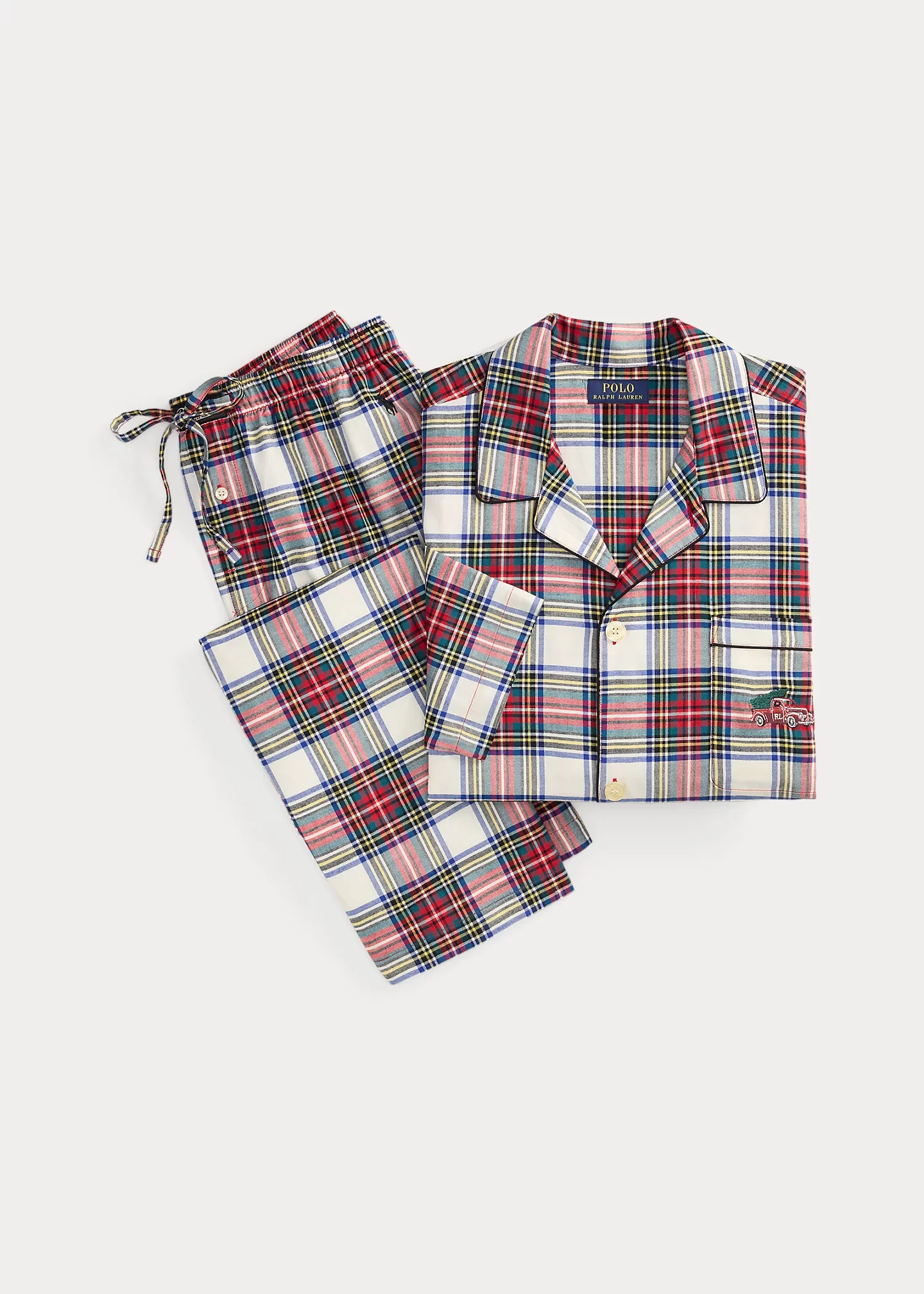 Plaid Flannel Pajama Set - 1