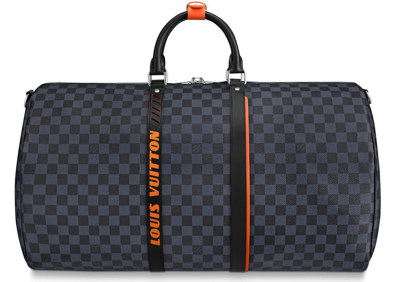 Louis Vuitton Louis Vuitton Keepall Bandouliere Damier Cobalt Race 55 Blue Orange outlook