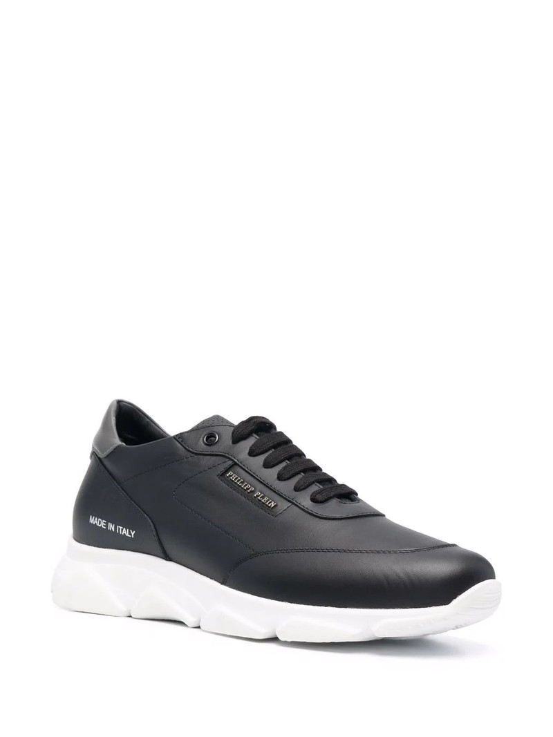 PHILIPP PLEIN leather low-top sneakers outlook