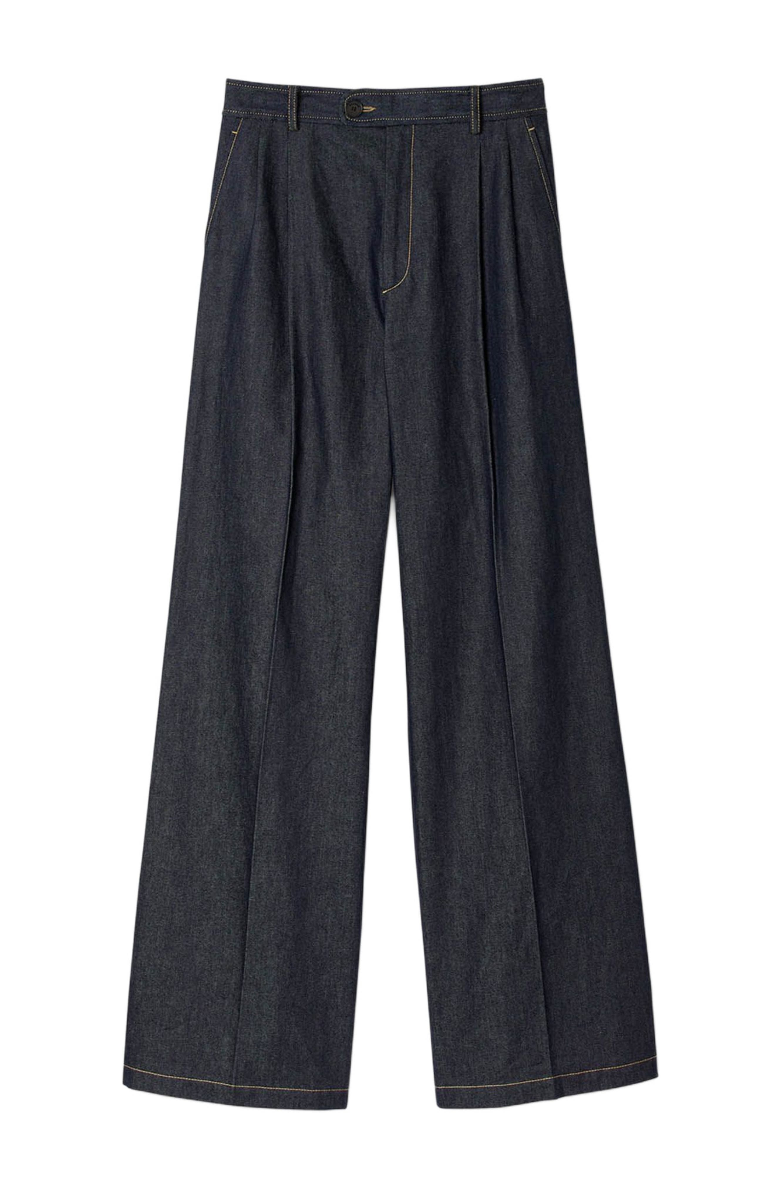 SANDRO Denim suit trousers in Deep Blue at Nordstrom - 5