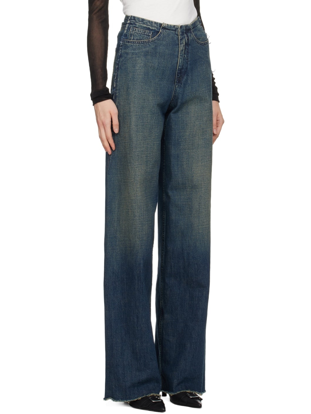 Blue Five-Pocket Jeans - 2