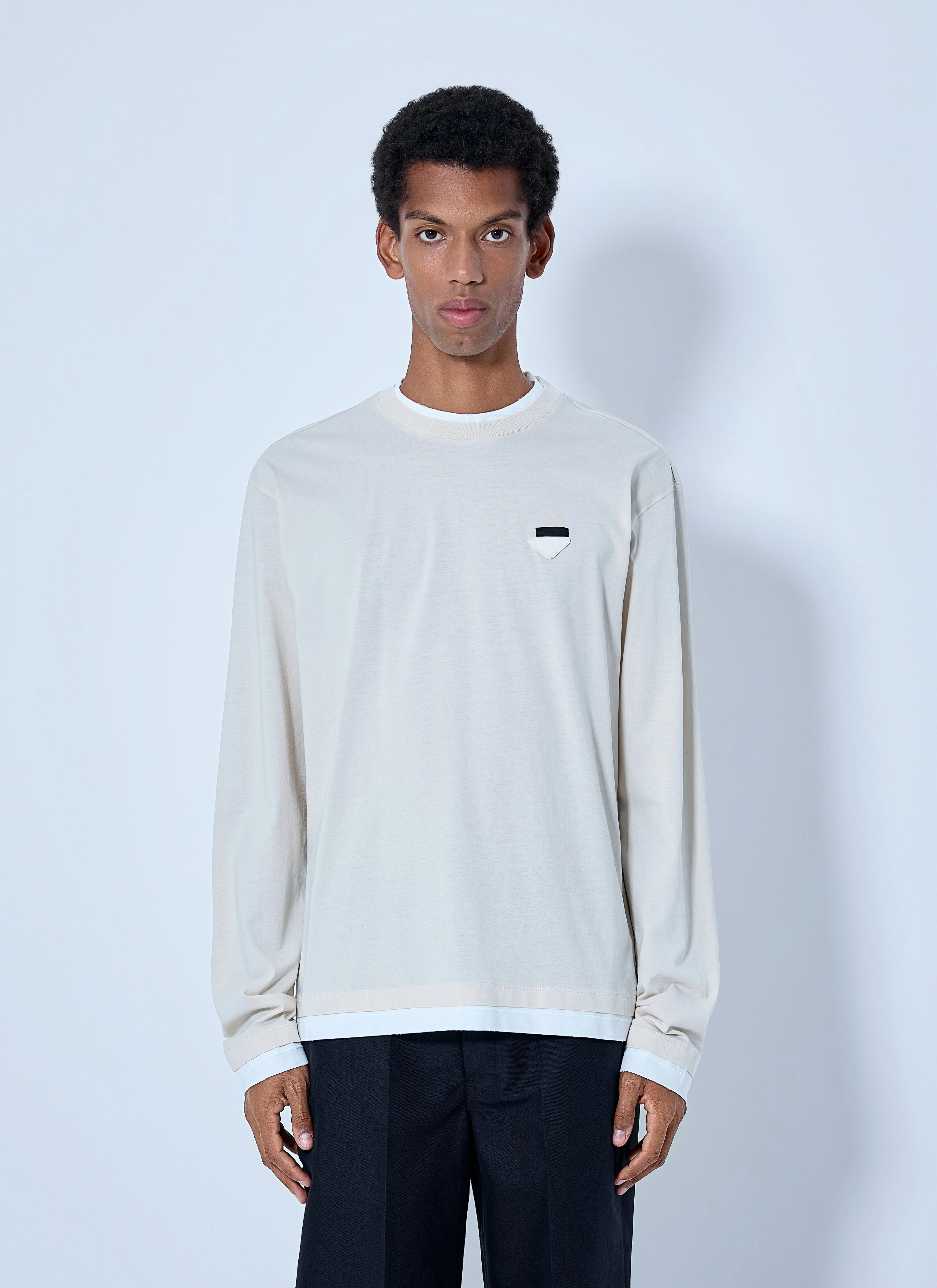Long- Sleeve Cotton T-Shirt - 1