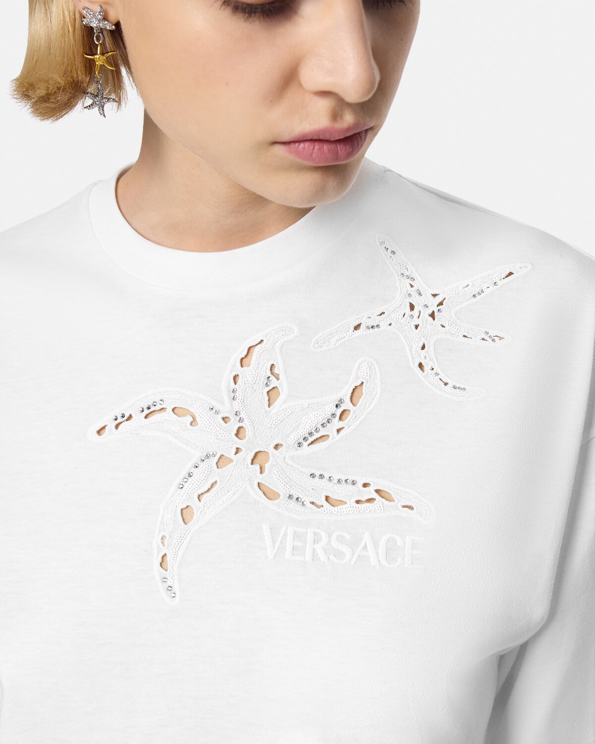 Embroidered Crop Boxy T-Shirt - 3