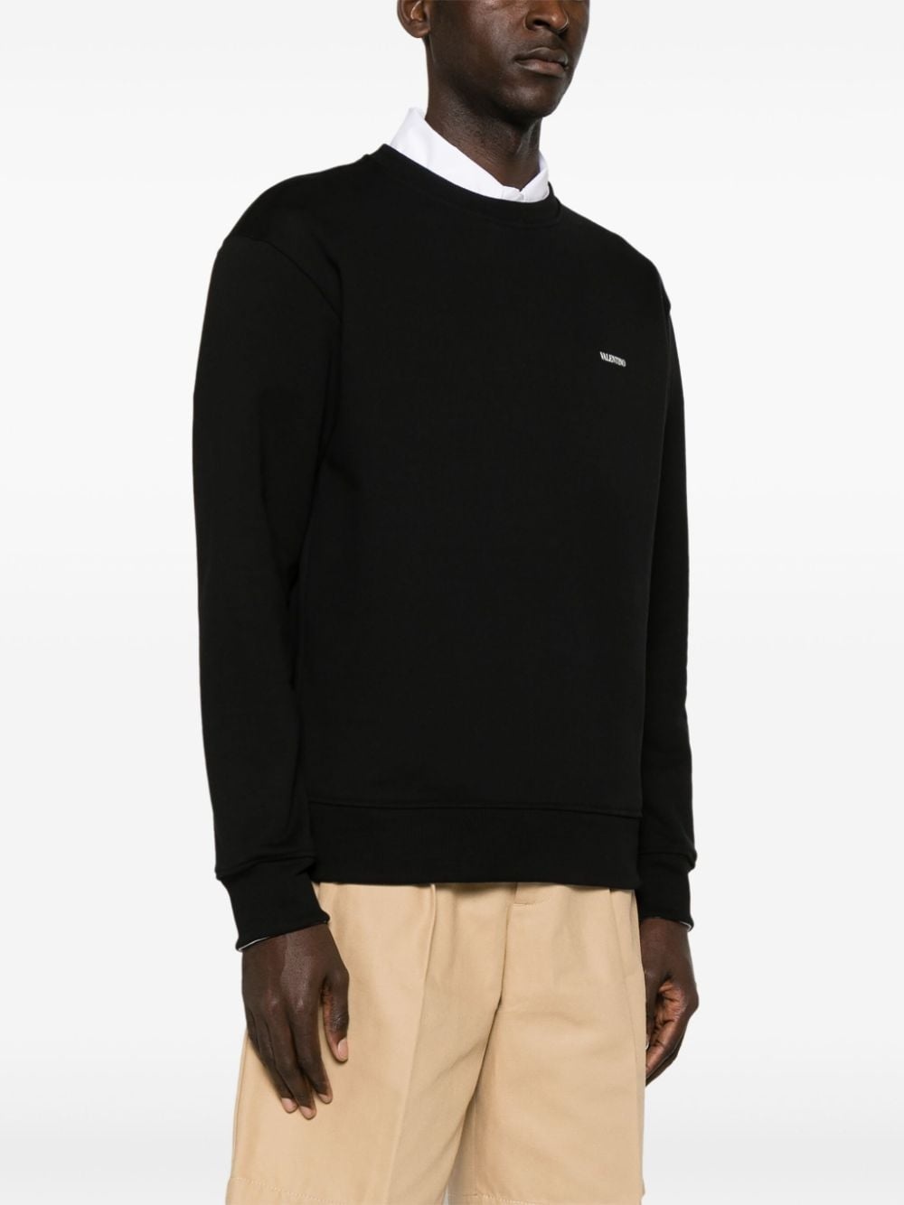 logo-print cotton sweatshirt - 3