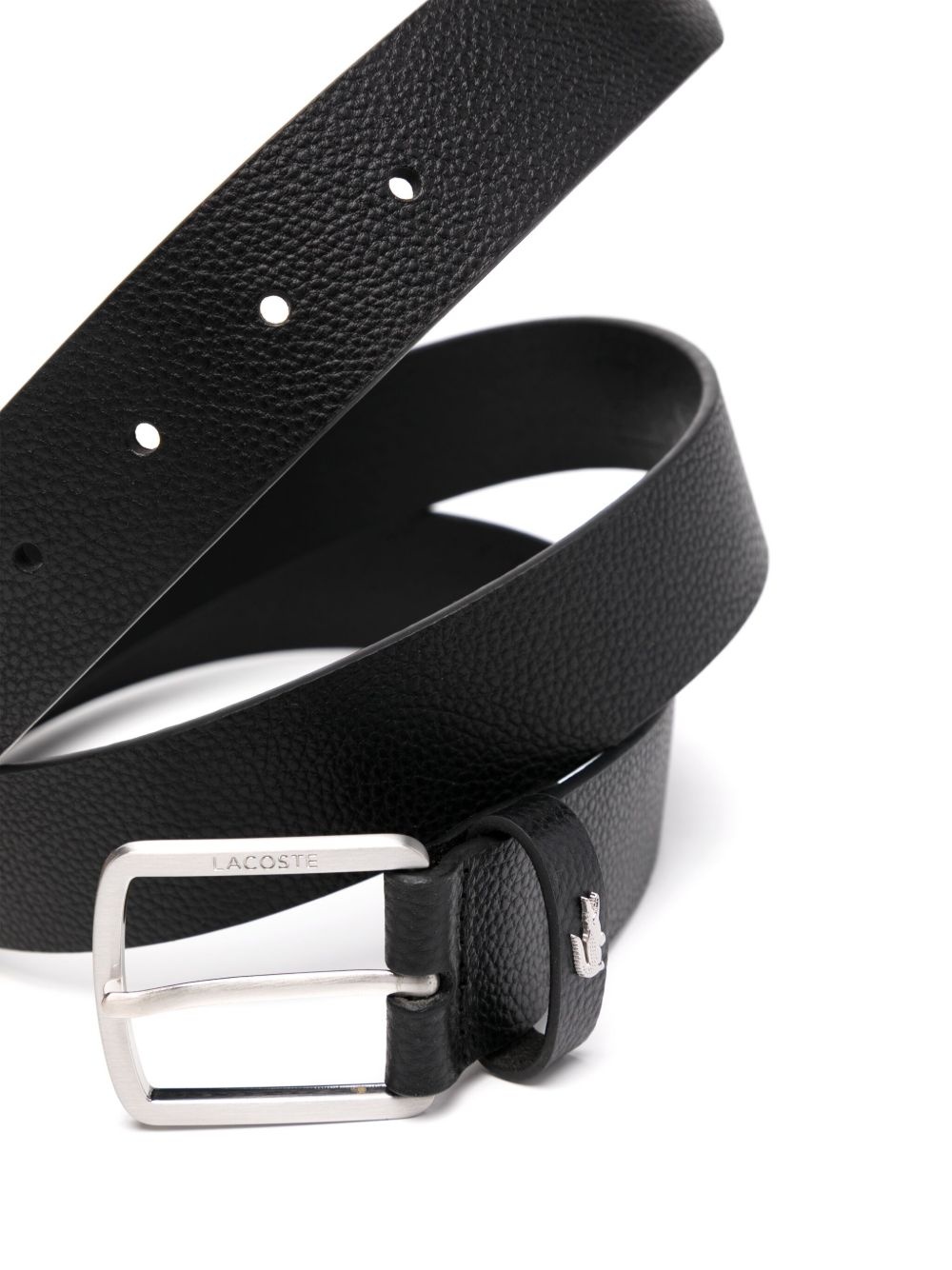 grained leather belt - 2