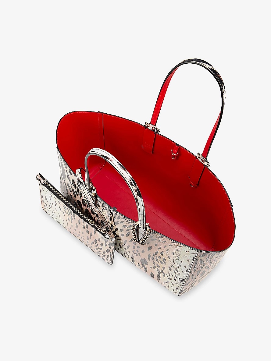 Cabata Small Cheetah Naplak Leather Tote Bag - 4