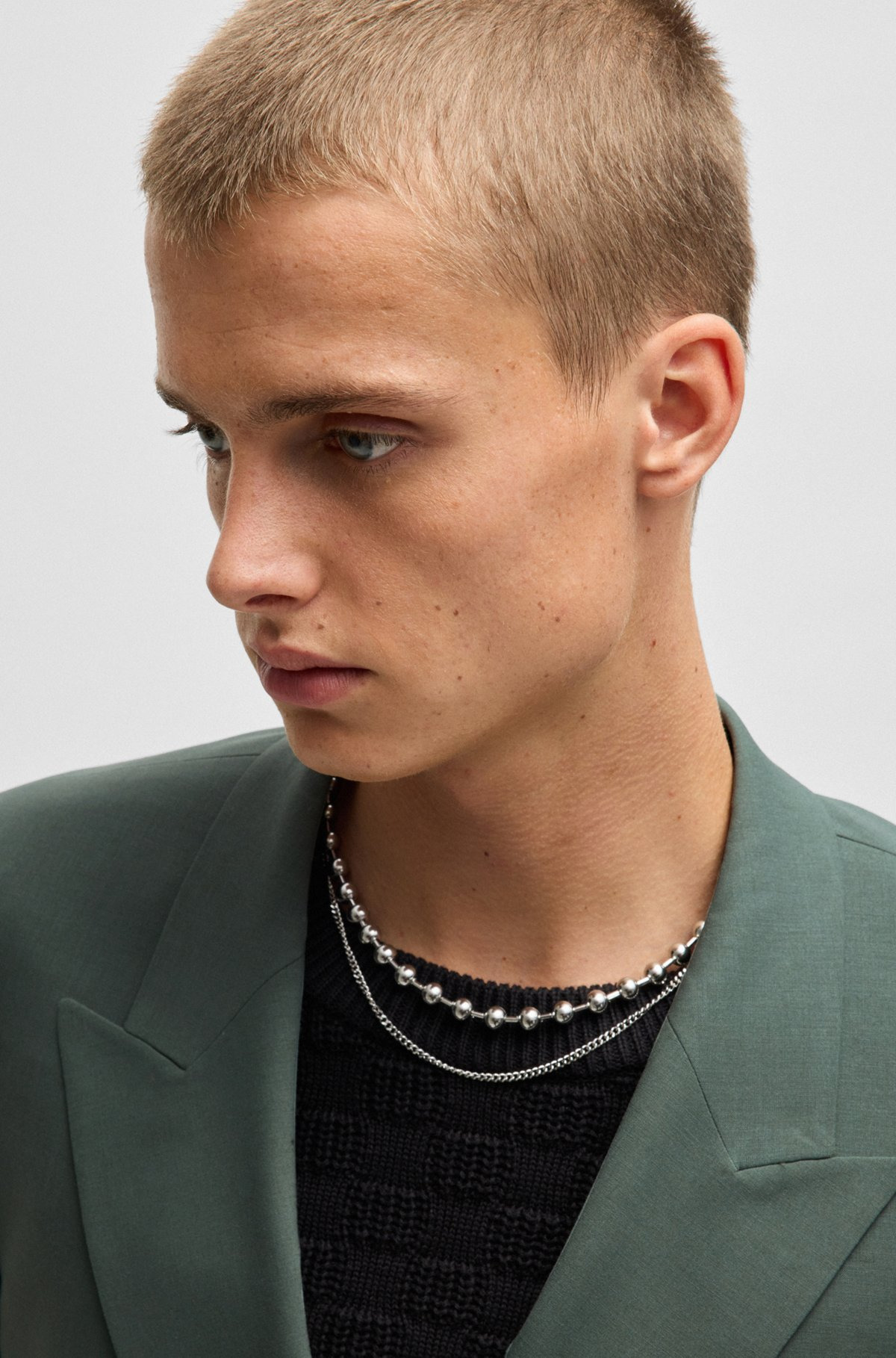 SLIM-FIT JACKET IN WOOL STRETCH POPLIN - 5