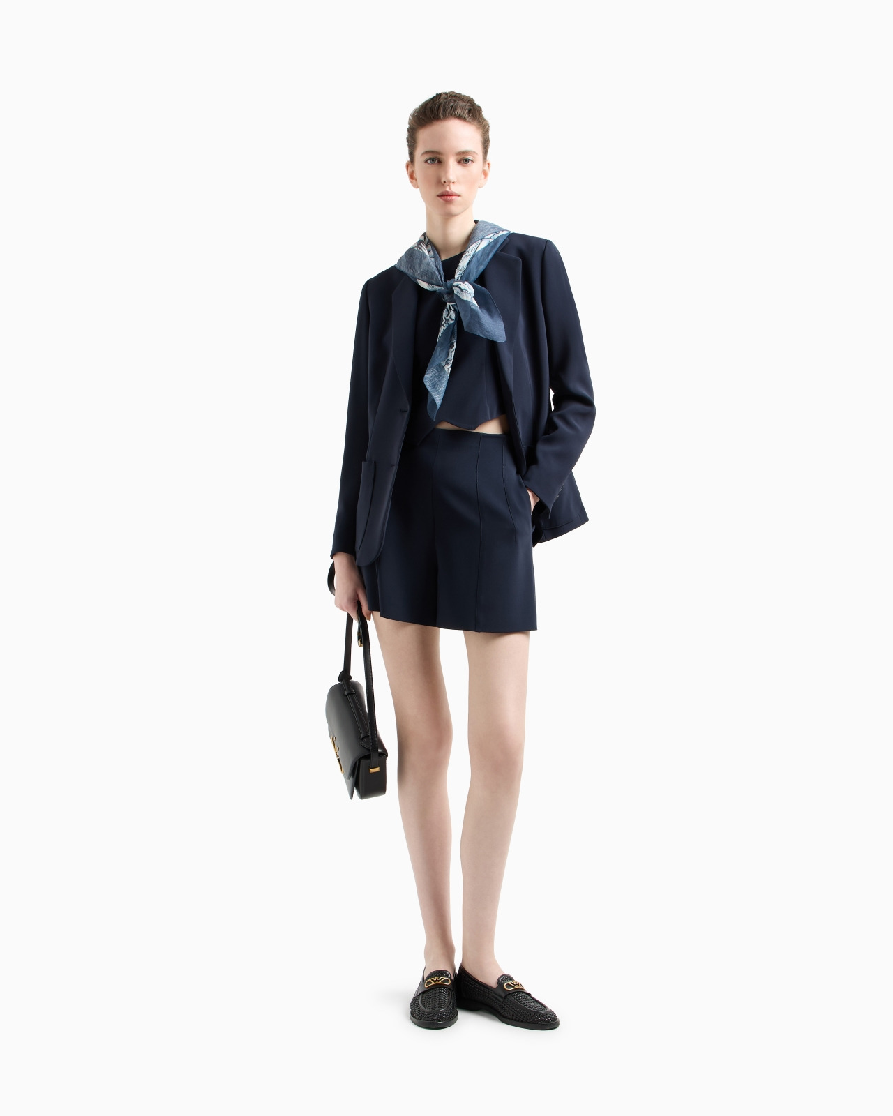ICON SINGLE-BREASTED BLAZER IN TRIACETATE FABRIC - 2