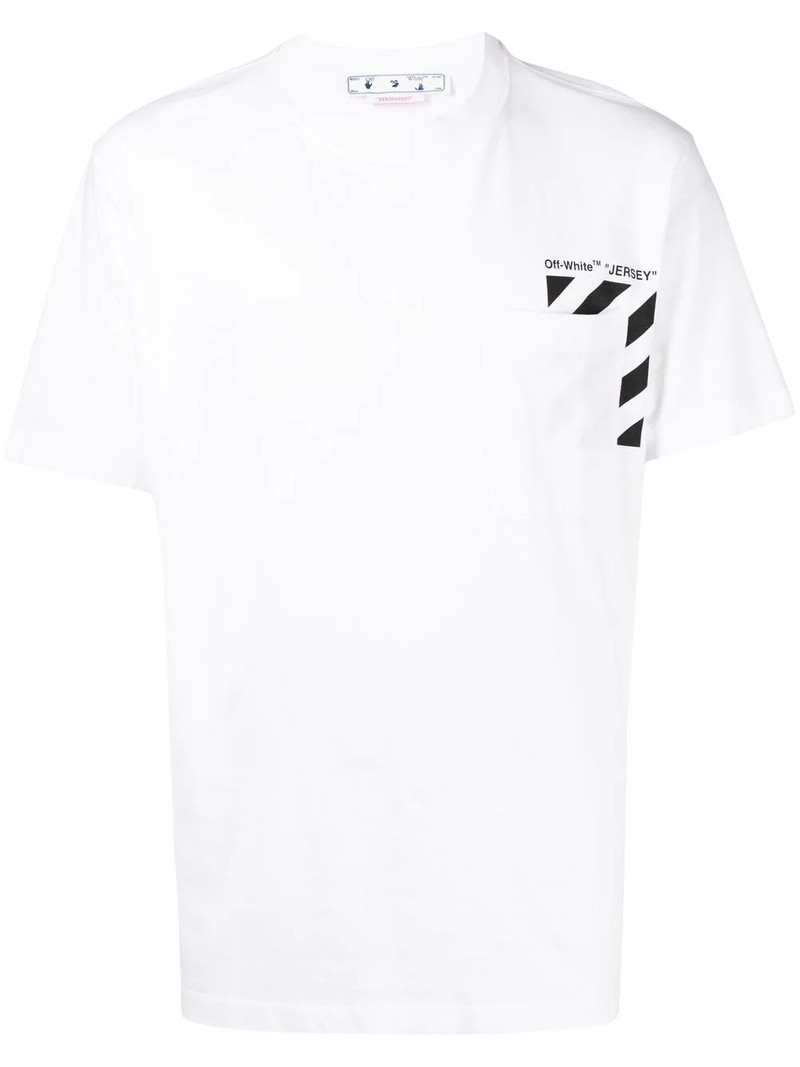 Diag-print T-shirt - 1