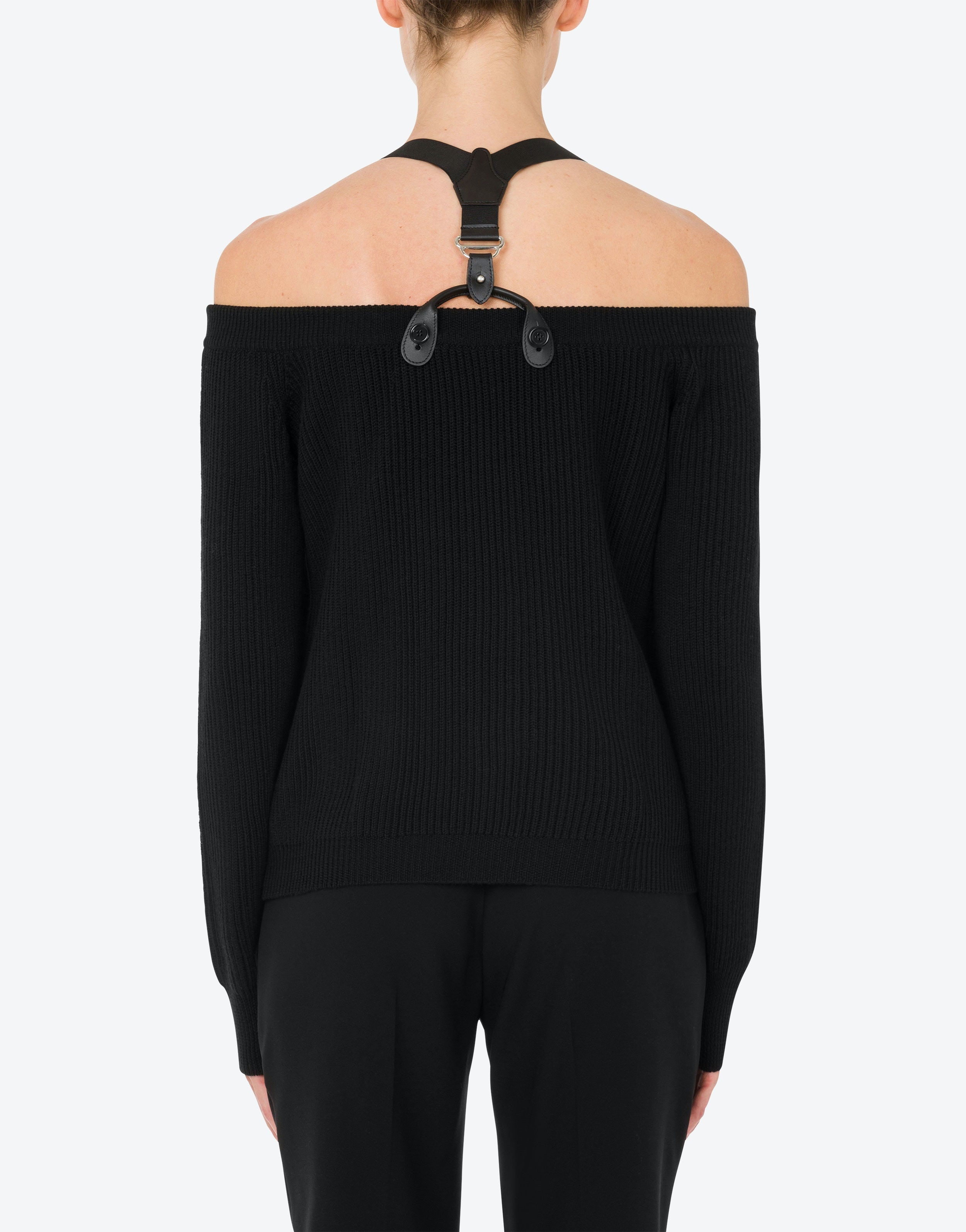 WOOL CARDIGAN WITH STRAPS - 3