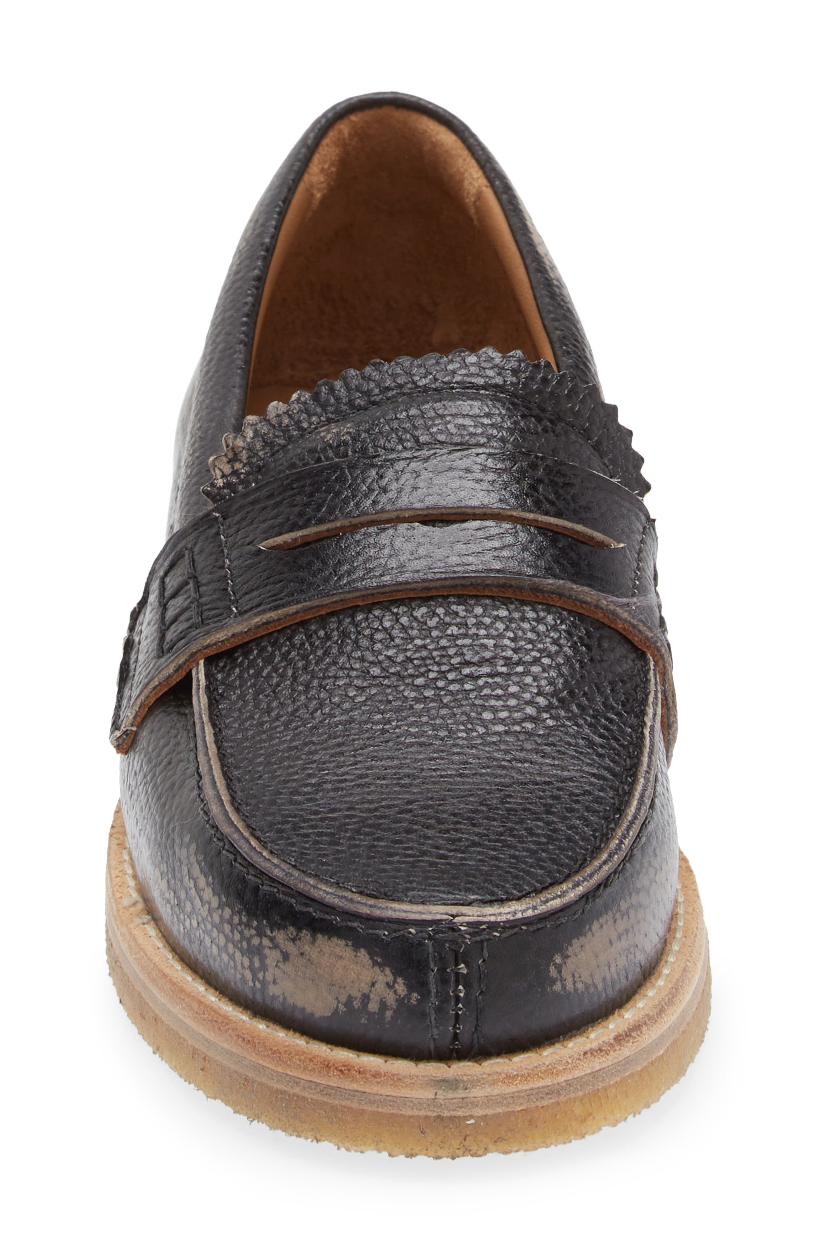 Jerry Grained Leather Penny Loafer - 4