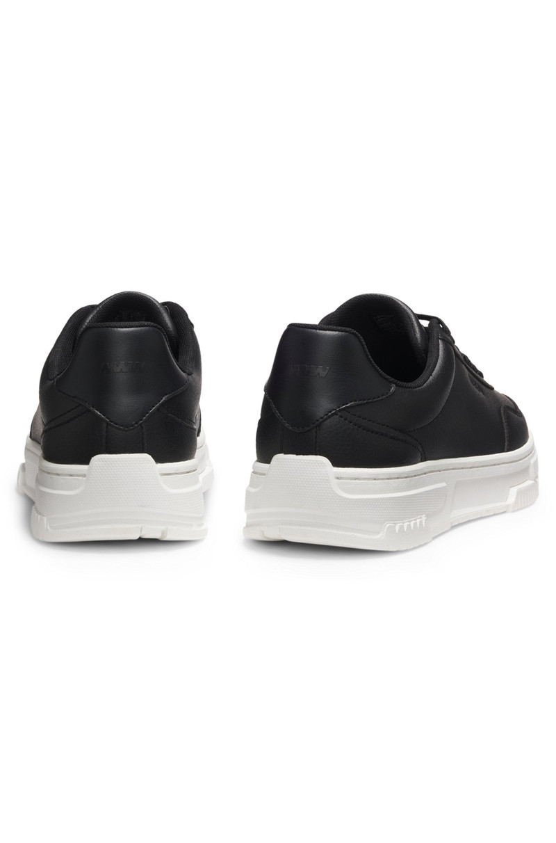 HUGO FAUX-LEATHER TRAINERS WITH ZIGZAG DETAILING outlook
