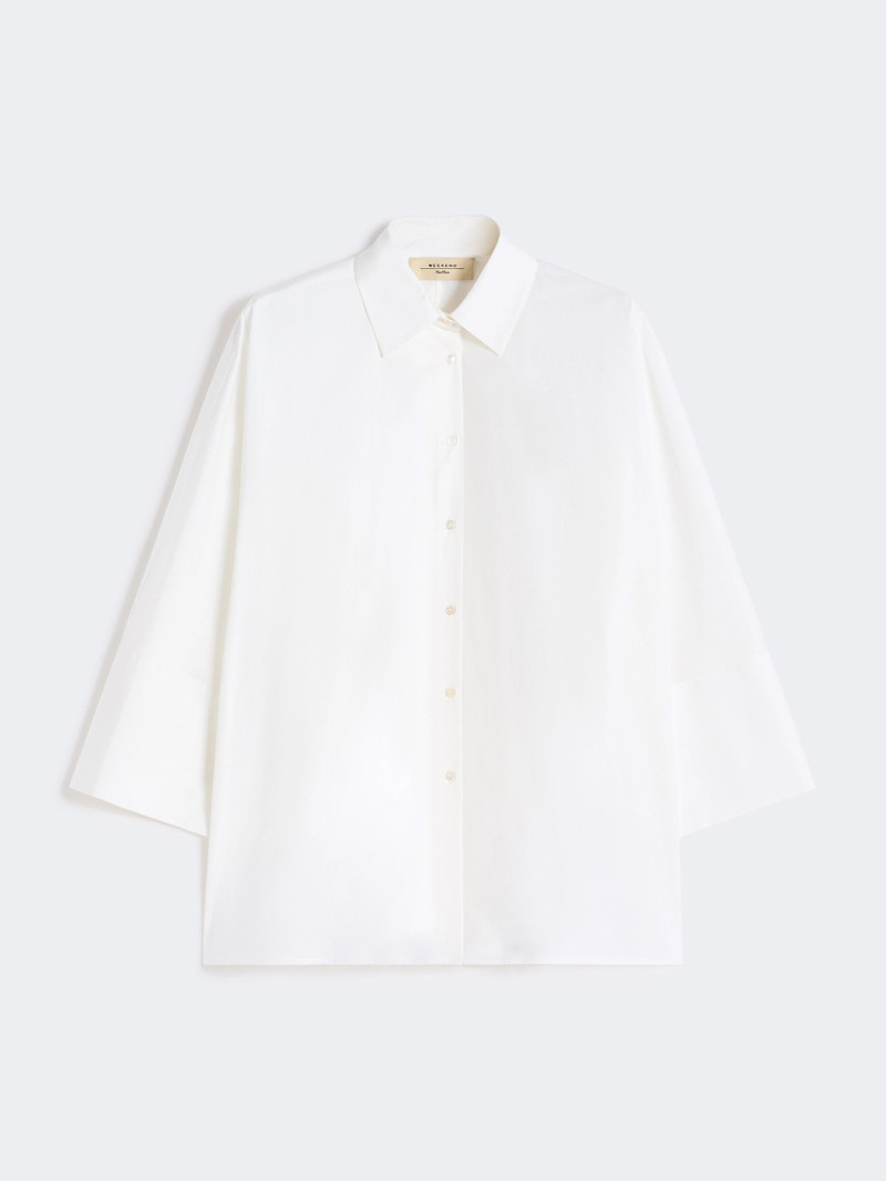 HUDSON Cotton poplin oversize shirt - WHITE 1