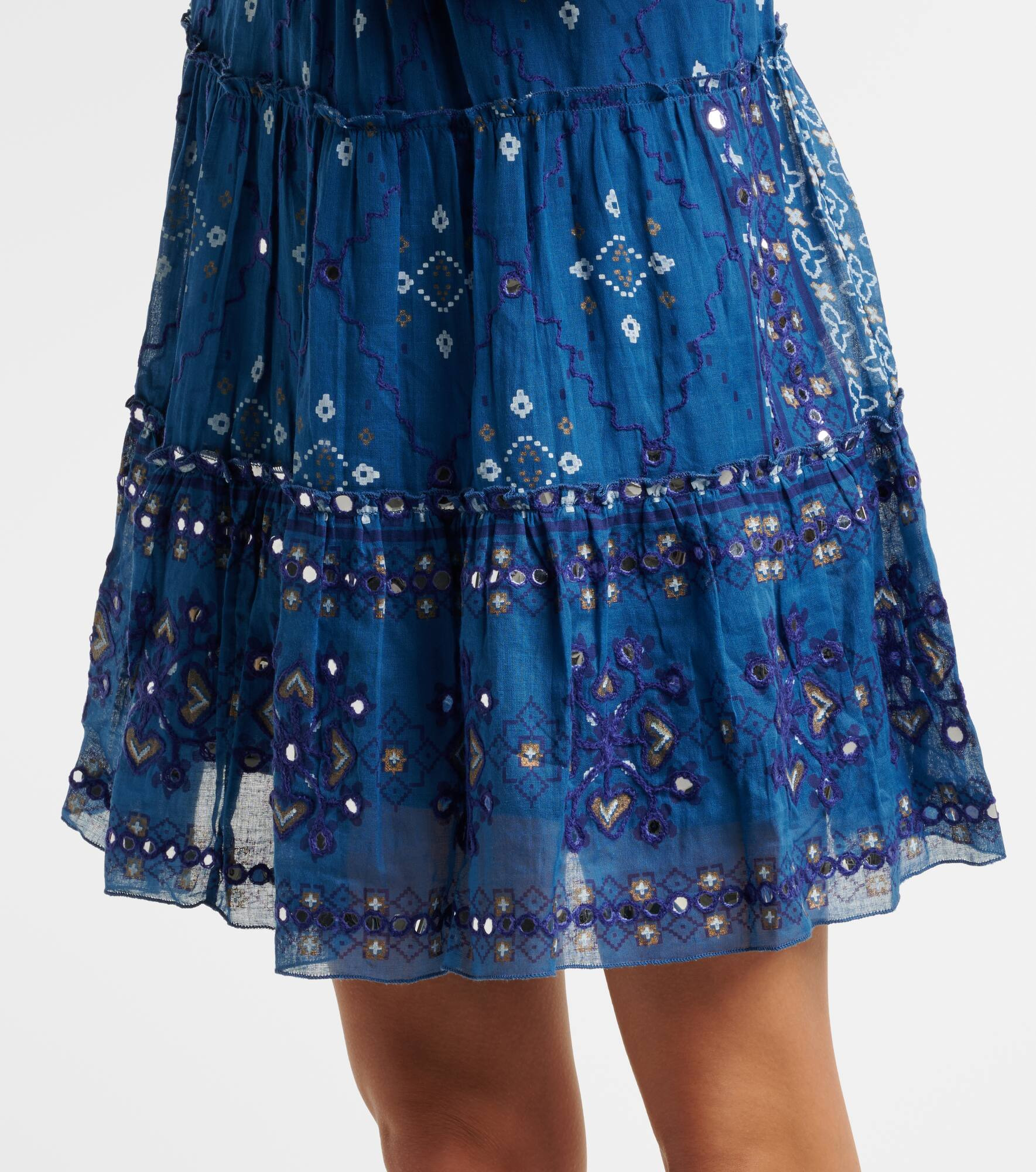 Printed cotton minidress - 5