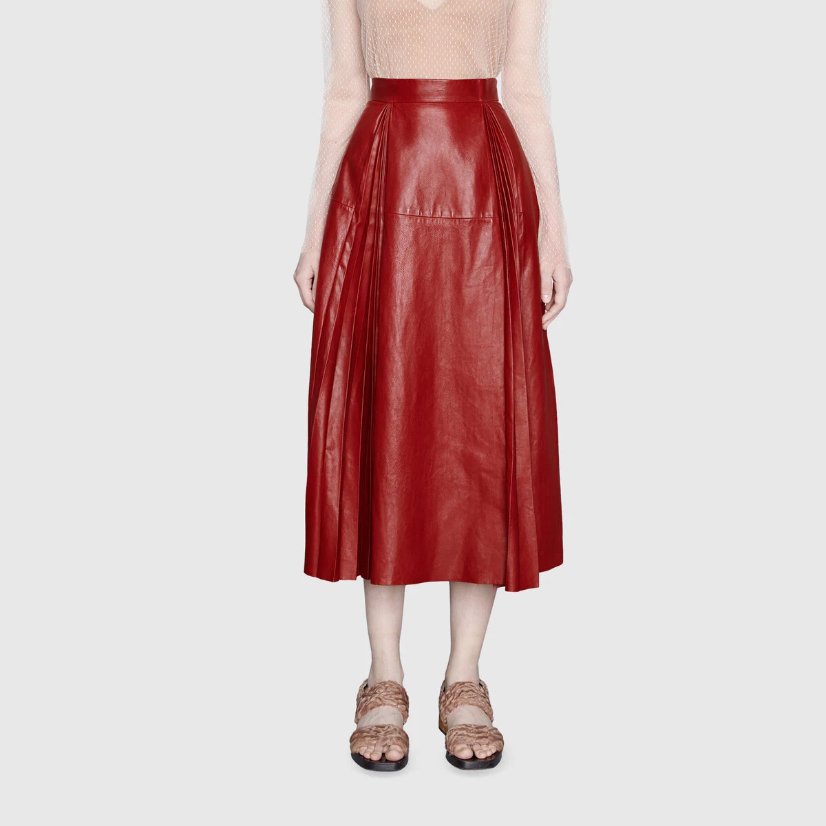 2015 Re-Edition leather skirt - 3
