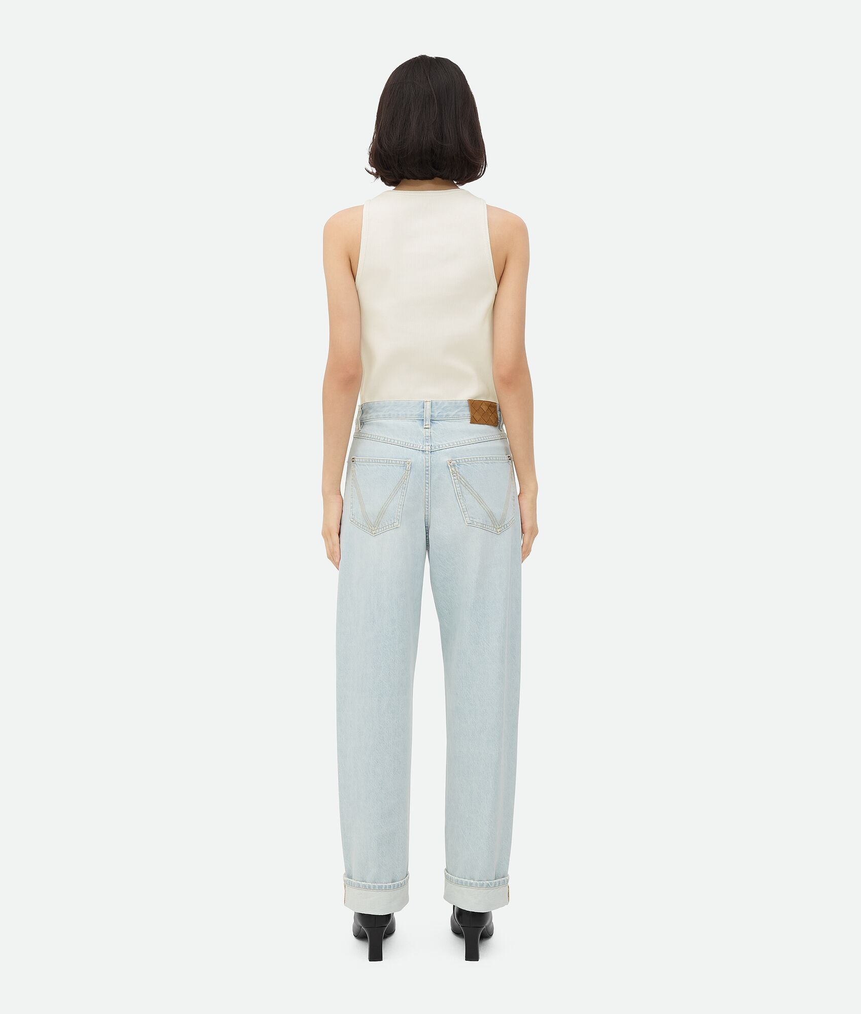 Extra Bleached Turned Up Jeans - 3