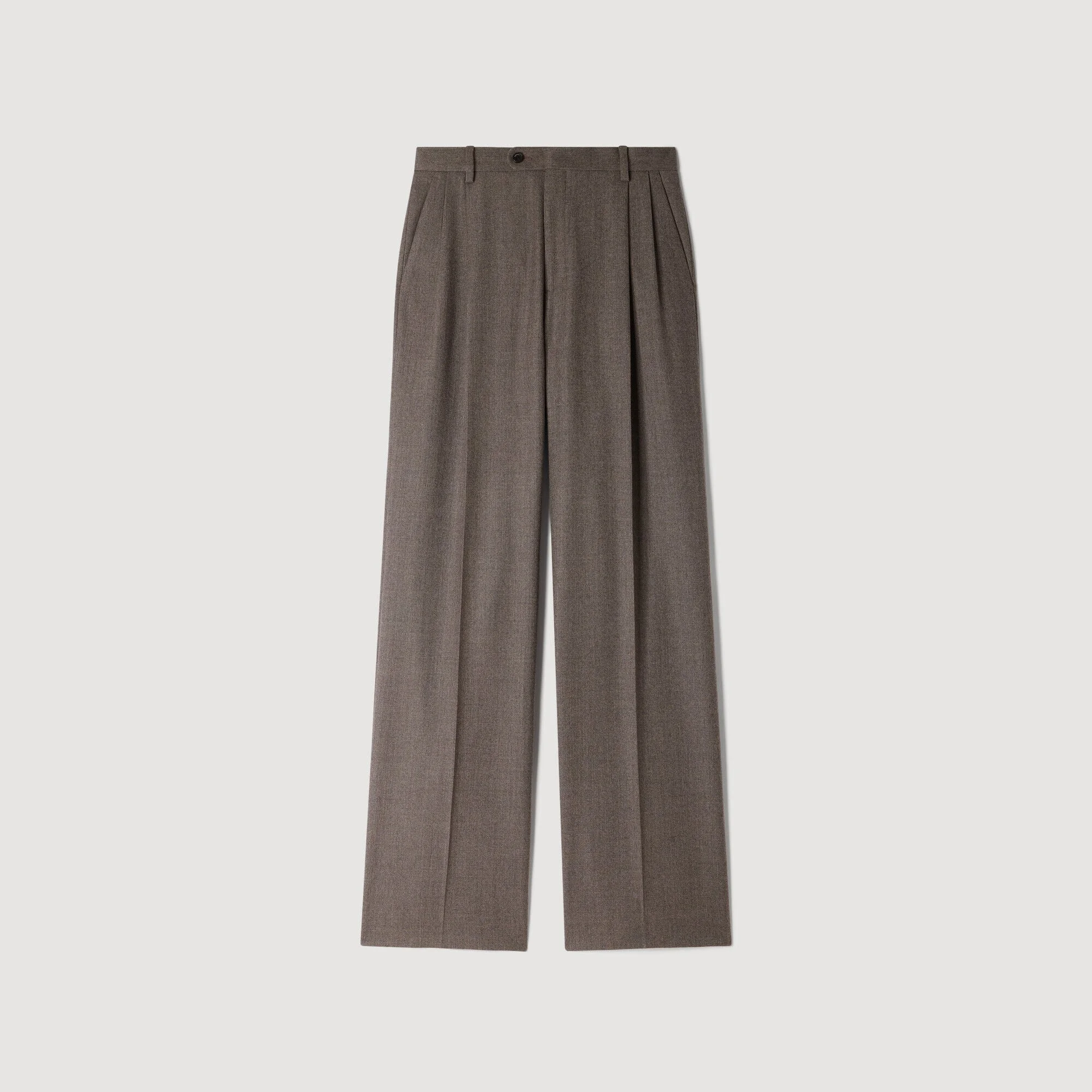 WOOL SUIT TROUSERS - 1