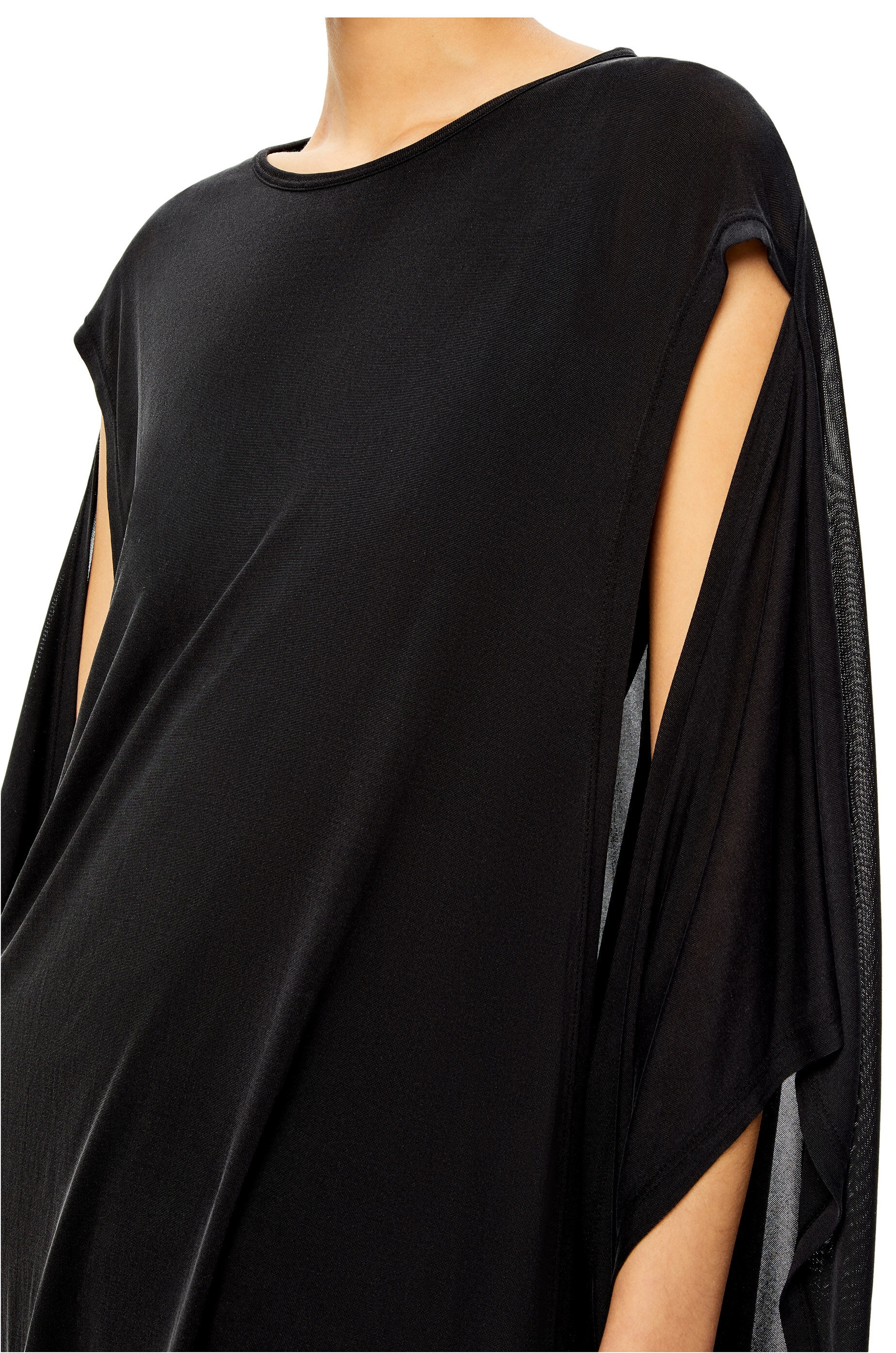 Kimono sleeve dress in silk - 4
