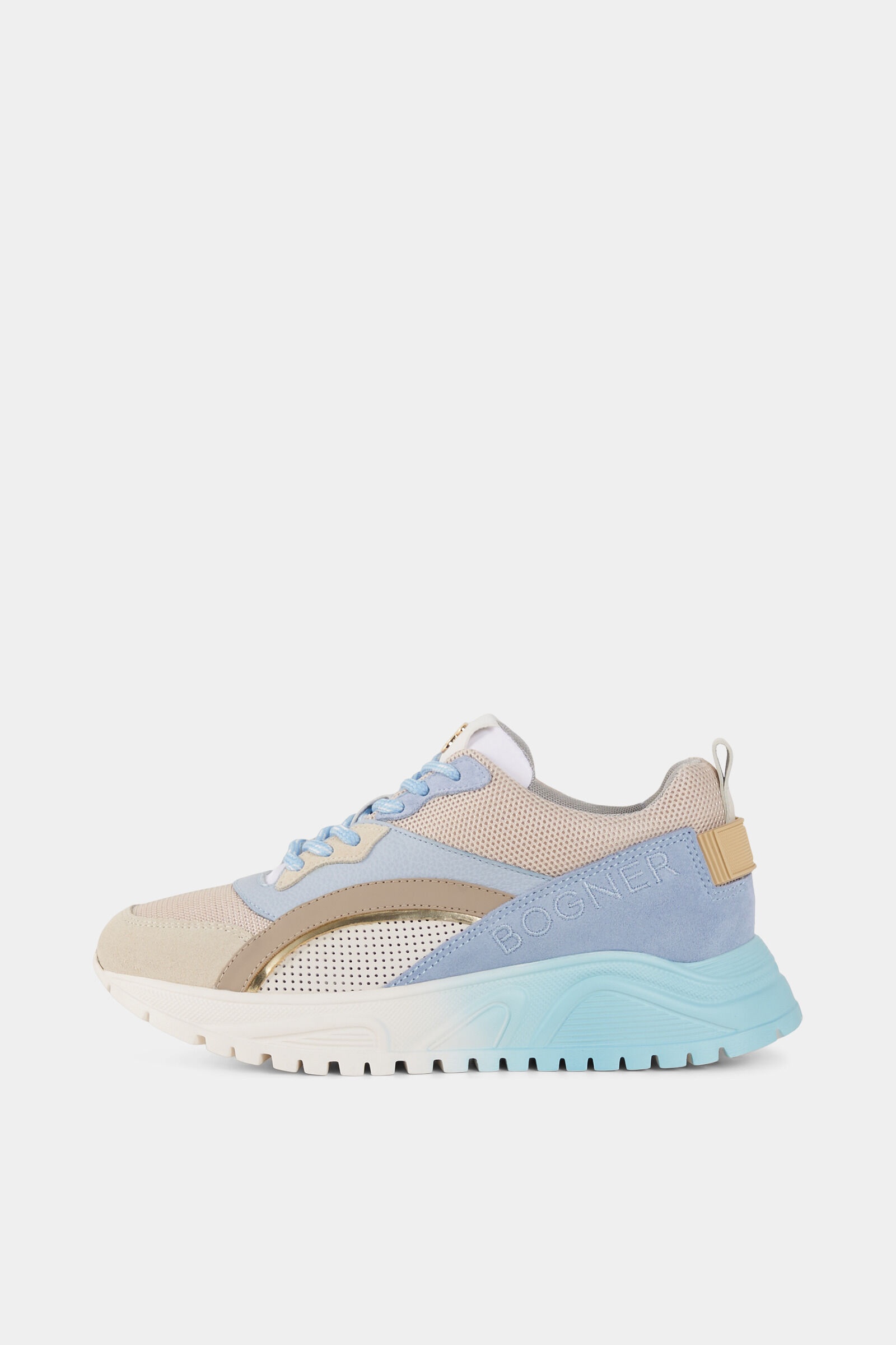 Malaga sneaker in Beige/light blue - 1