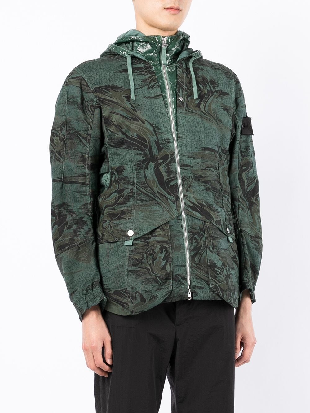 graphic-print hooded jacket - 3