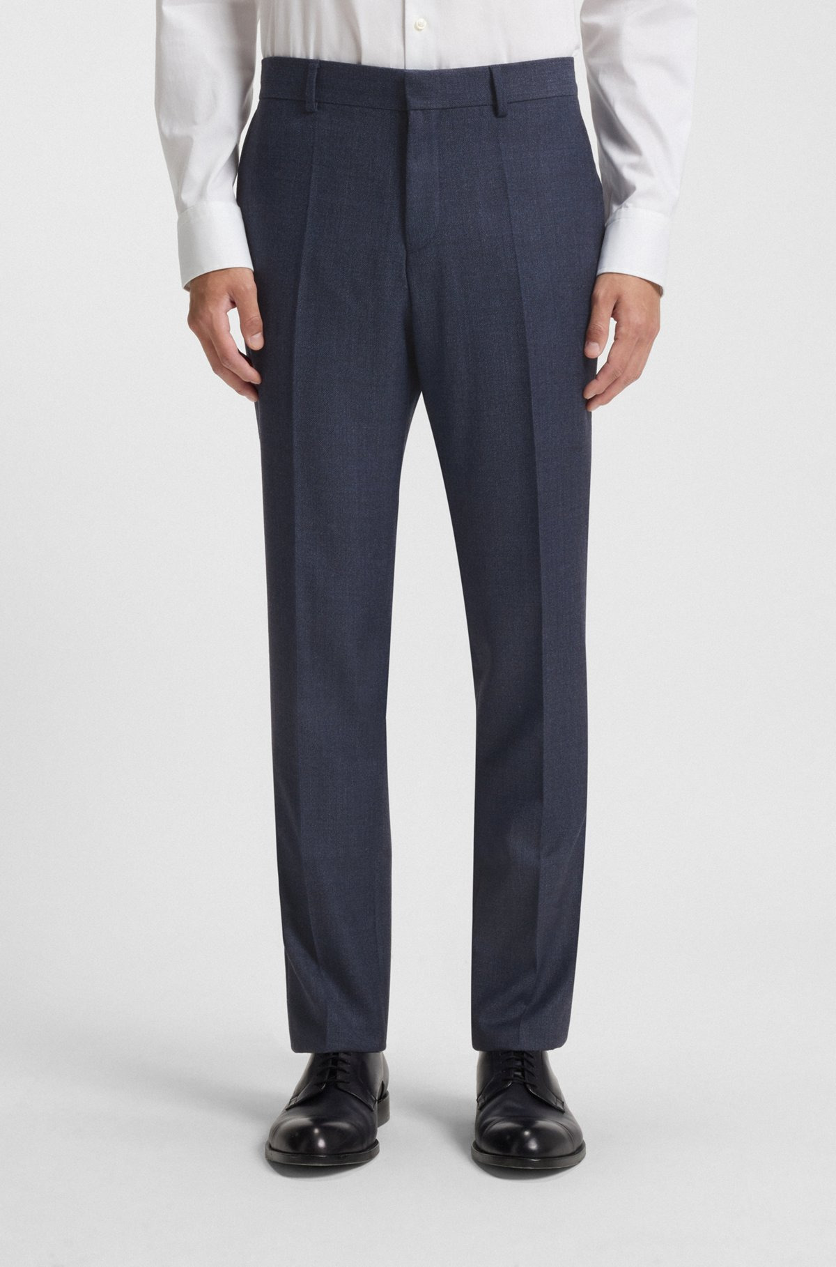 FORMAL TROUSERS IN MICRO-PATTERNED VIRGIN WOOL - 2