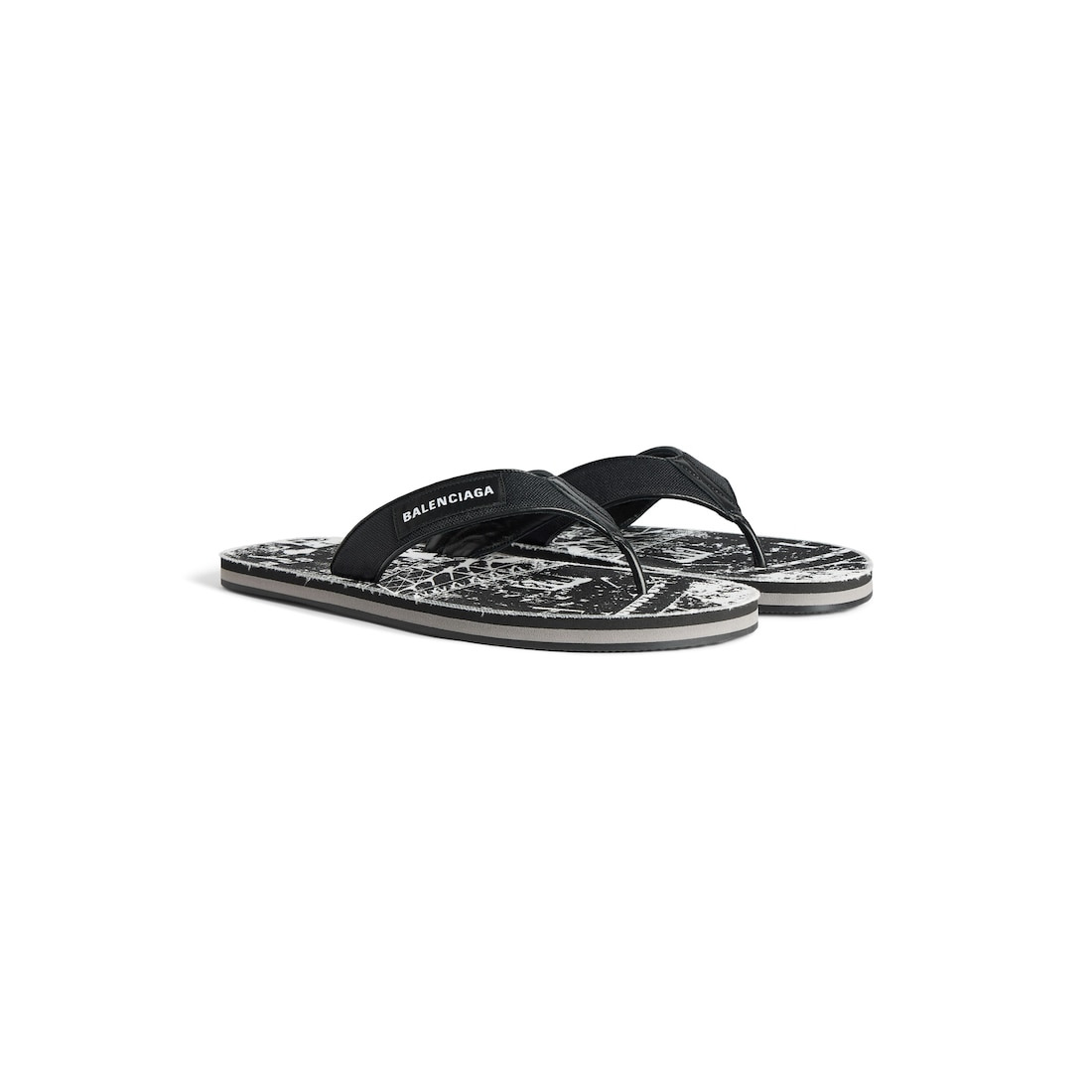 Men's Sunset Thong Flat in Black - 2