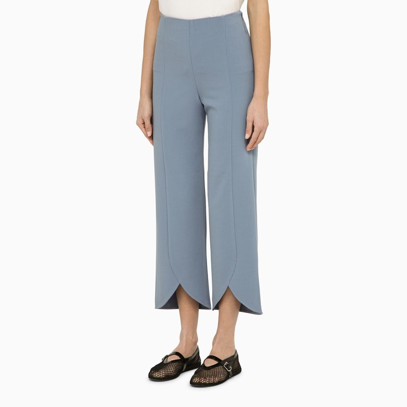 LIGHT BLUE NORMANN TROUSERS WITH SLITS - 3