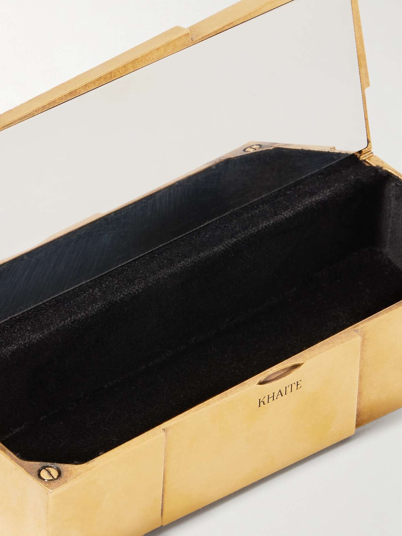 Axel Minaudiere gold-tone clutch - 5