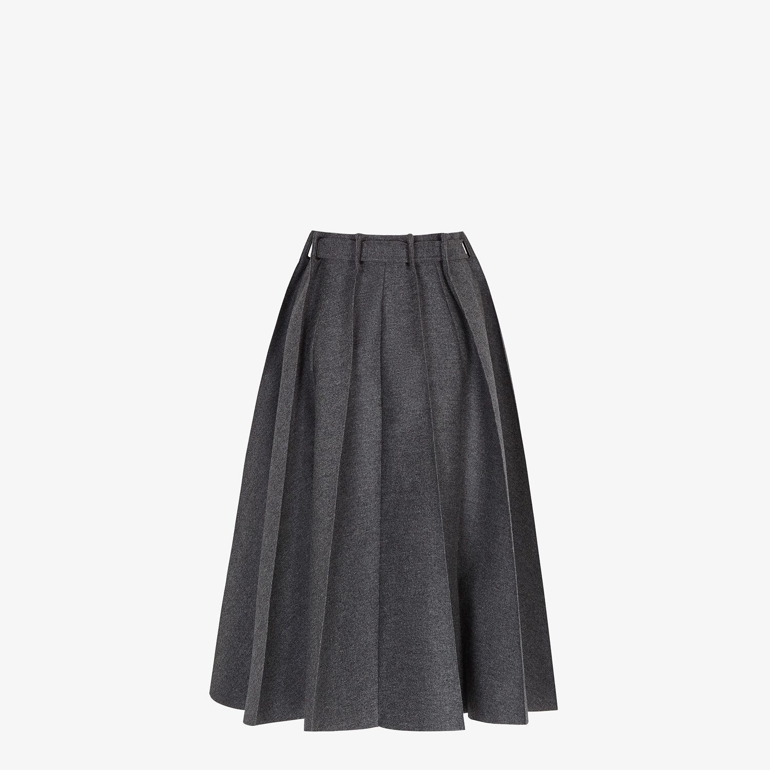 Gray cashmere and flannel skirt - 2