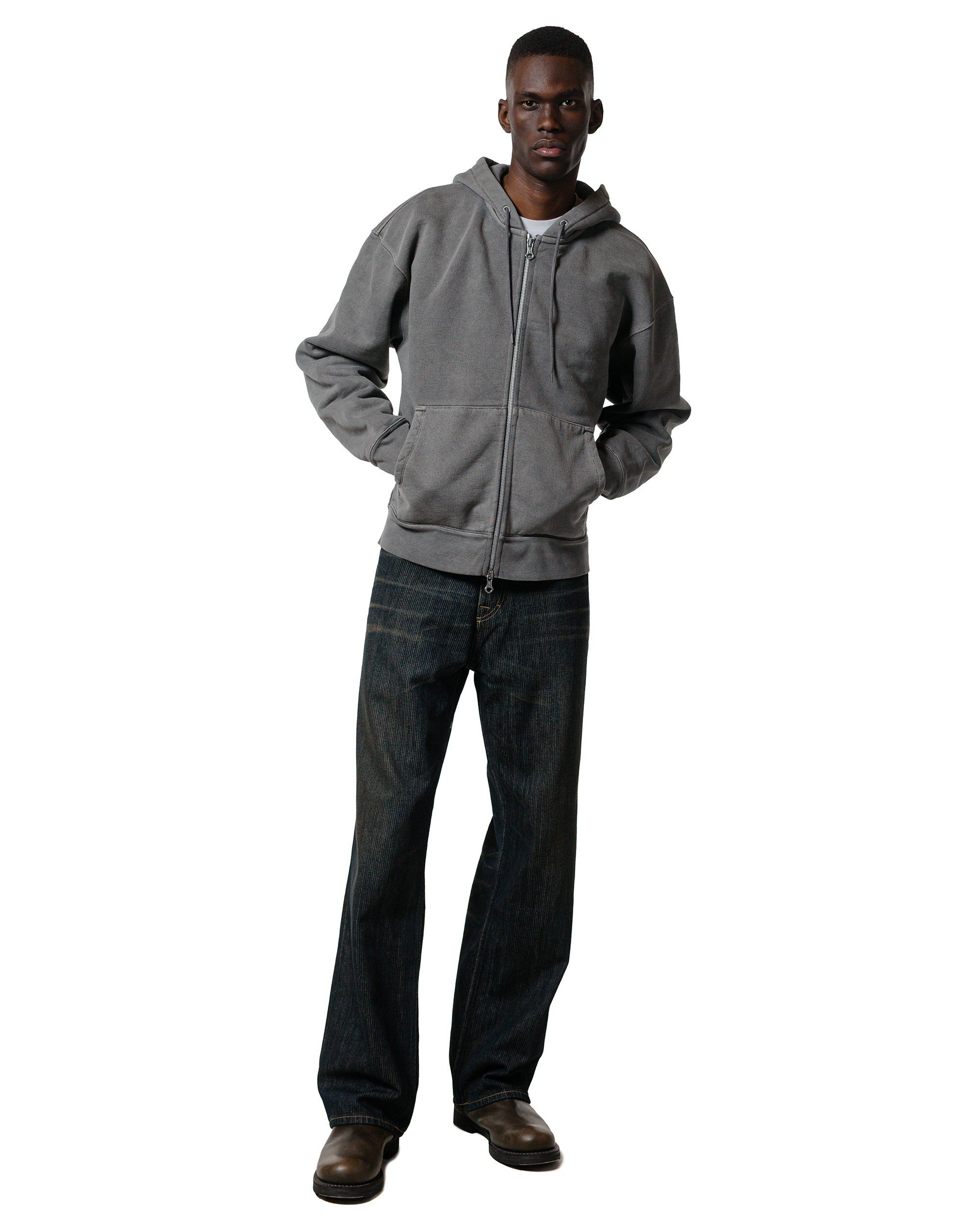 Rascal Hood Worn Black Hefty Fleece - 4