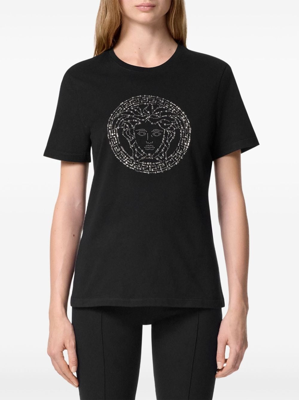 Medusa embellished T-shirt - 2