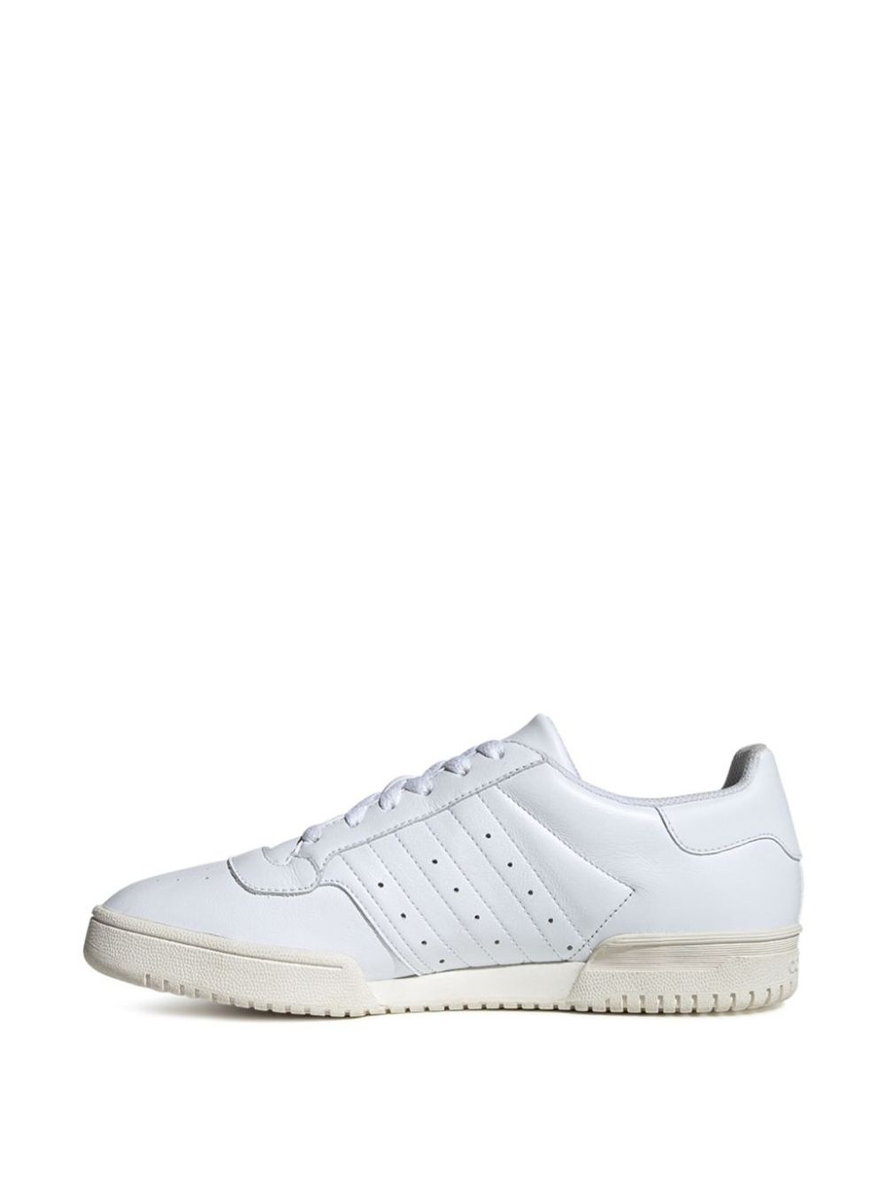 white Powerphase leather low-top sneakers - 3